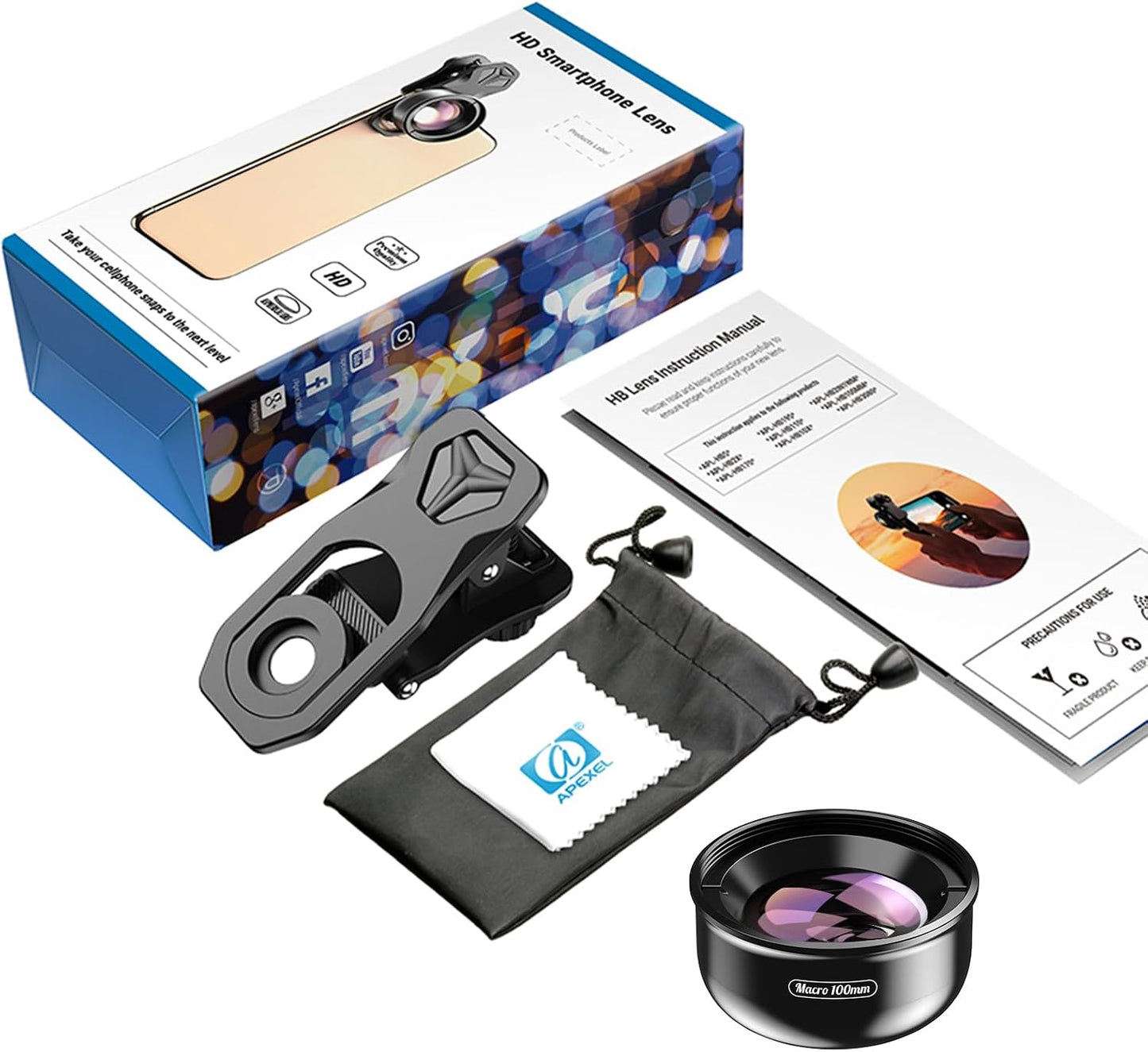 Apexel 10X Macro Lens for Smartphone Photography & Video Kits For Iphone 13 DEMO
