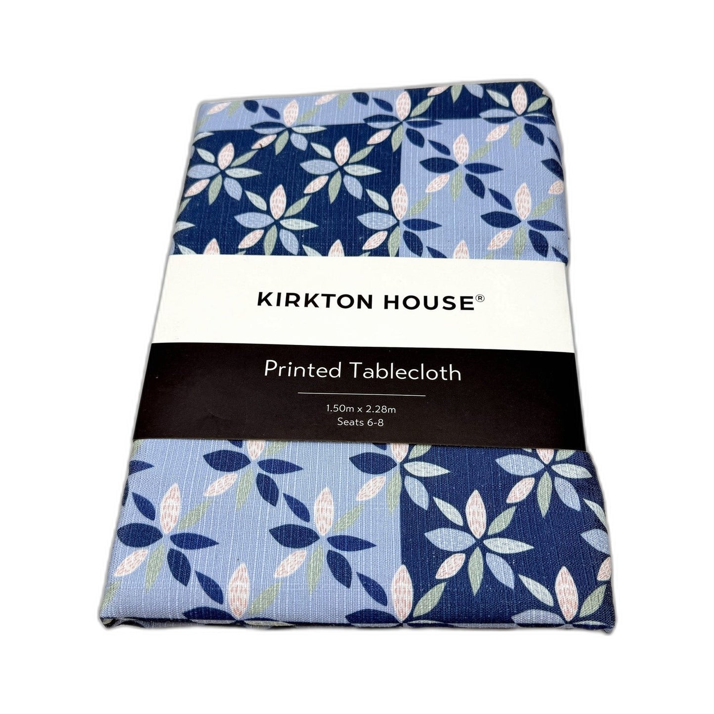 Floral Printed Tablecloth Blue Tone 150cm x 228cm Seats 6-8 Rectangle NEW
