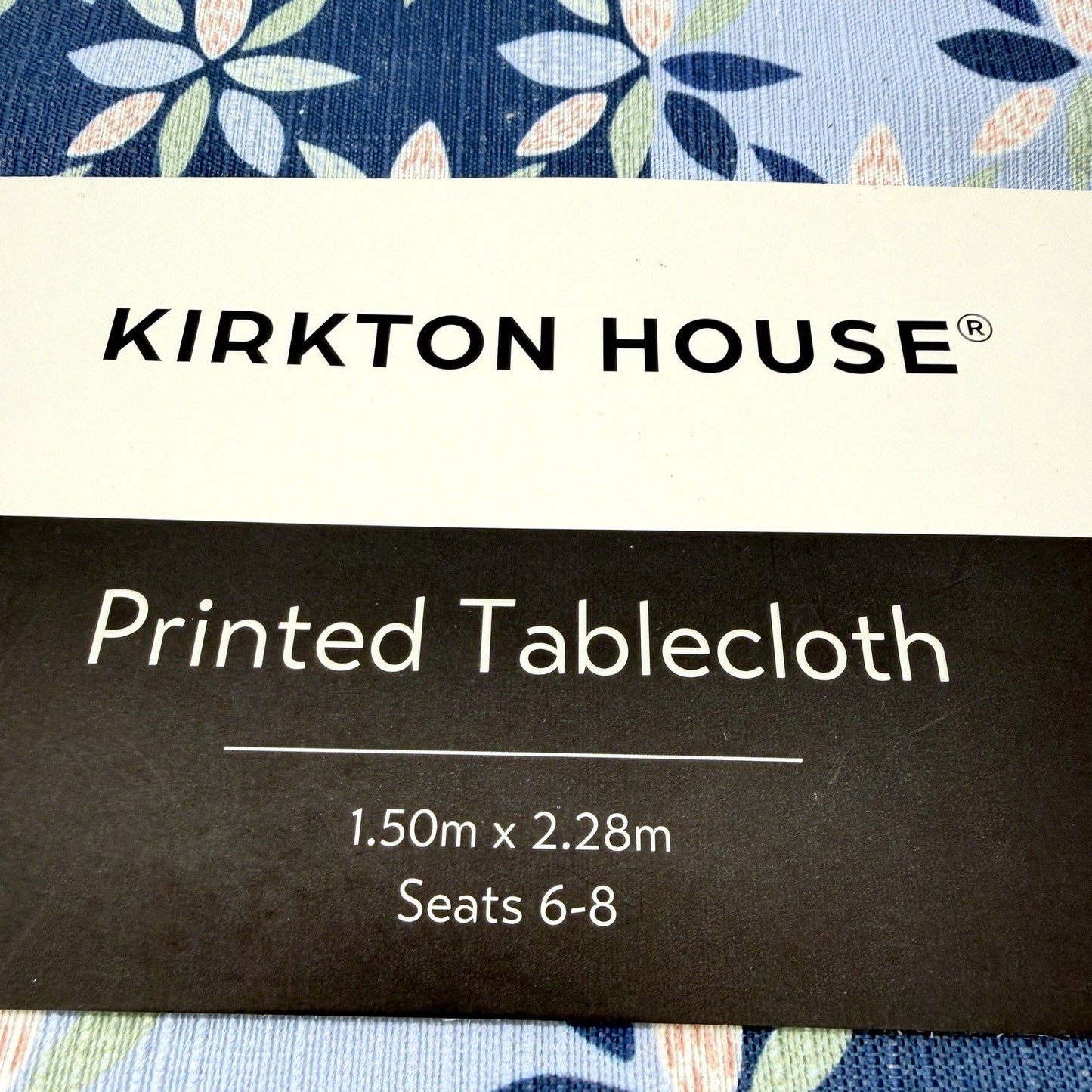 Floral Printed Tablecloth Blue Tone 150cm x 228cm Seats 6-8 Rectangle NEW