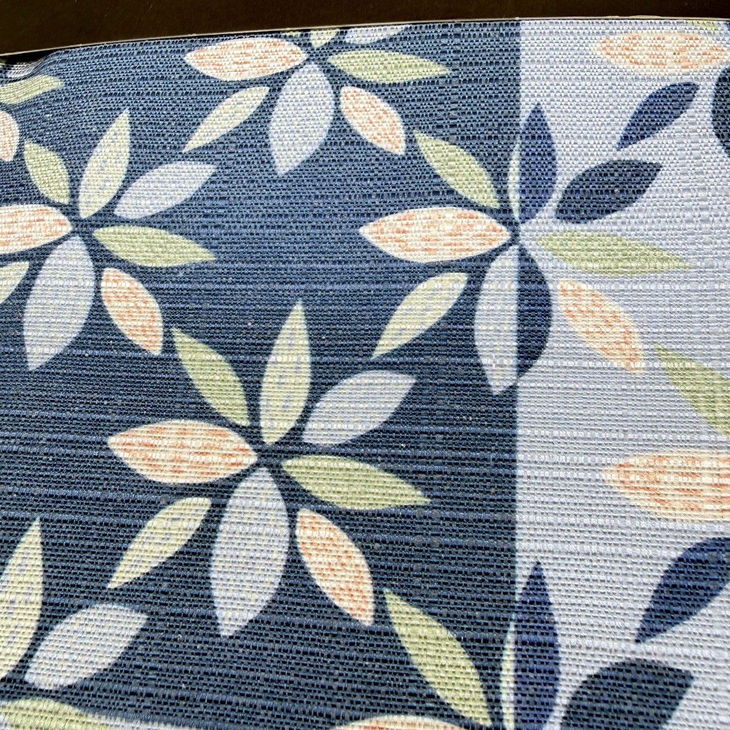 Rectangular Floral Printed Tablecloth Blue Tones 150cm x 260cm Seats 8-10 NEW