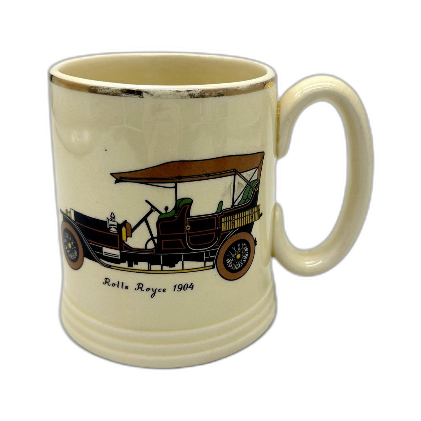 VINTAGE Lord Nelson Ware England Ceramic Mug with Rolls Royce 1904 Design