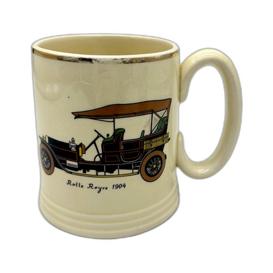 VINTAGE Lord Nelson Ware England Ceramic Mug with Rolls Royce 1904 Design