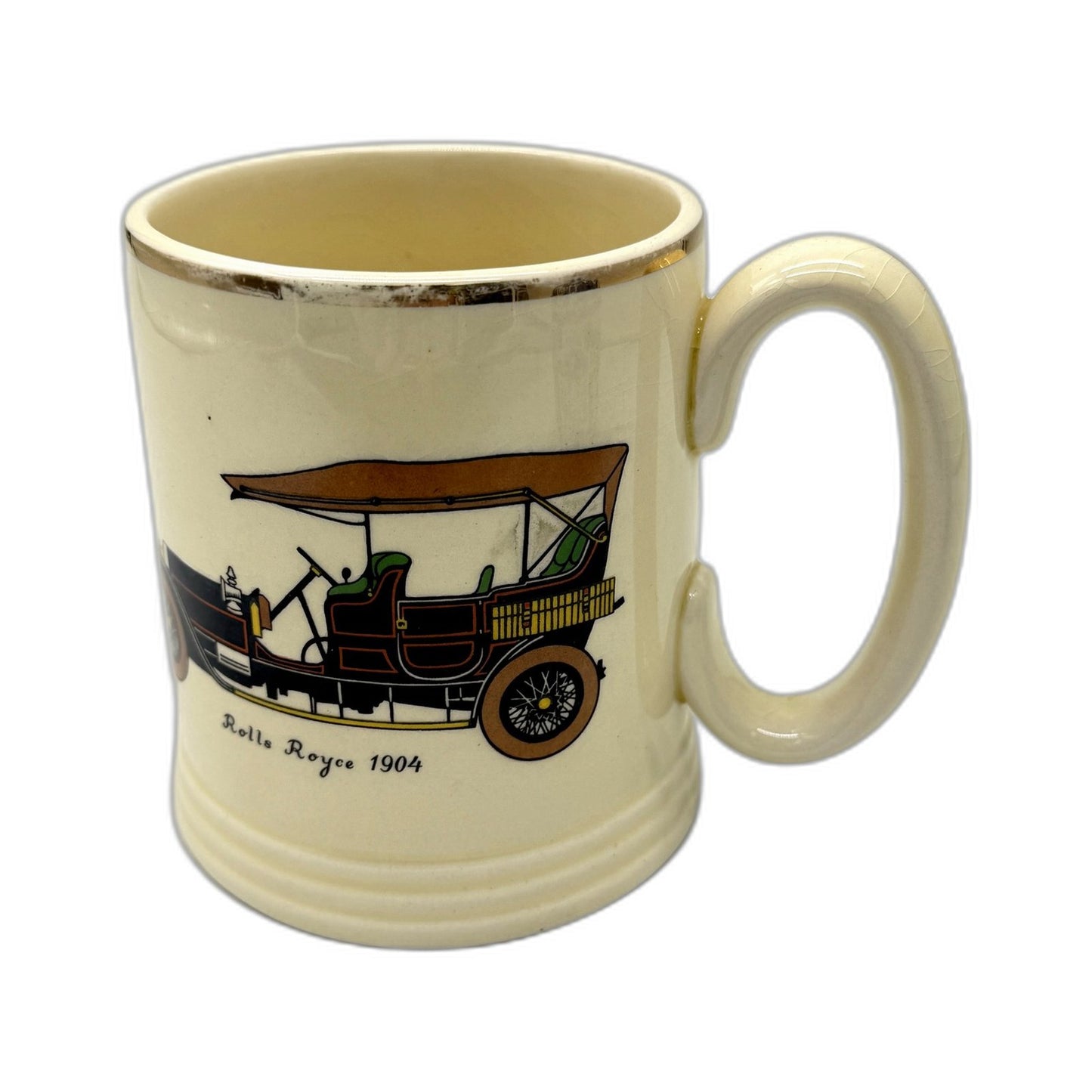 VINTAGE Lord Nelson Ware England Ceramic Mug with Rolls Royce 1904 Design