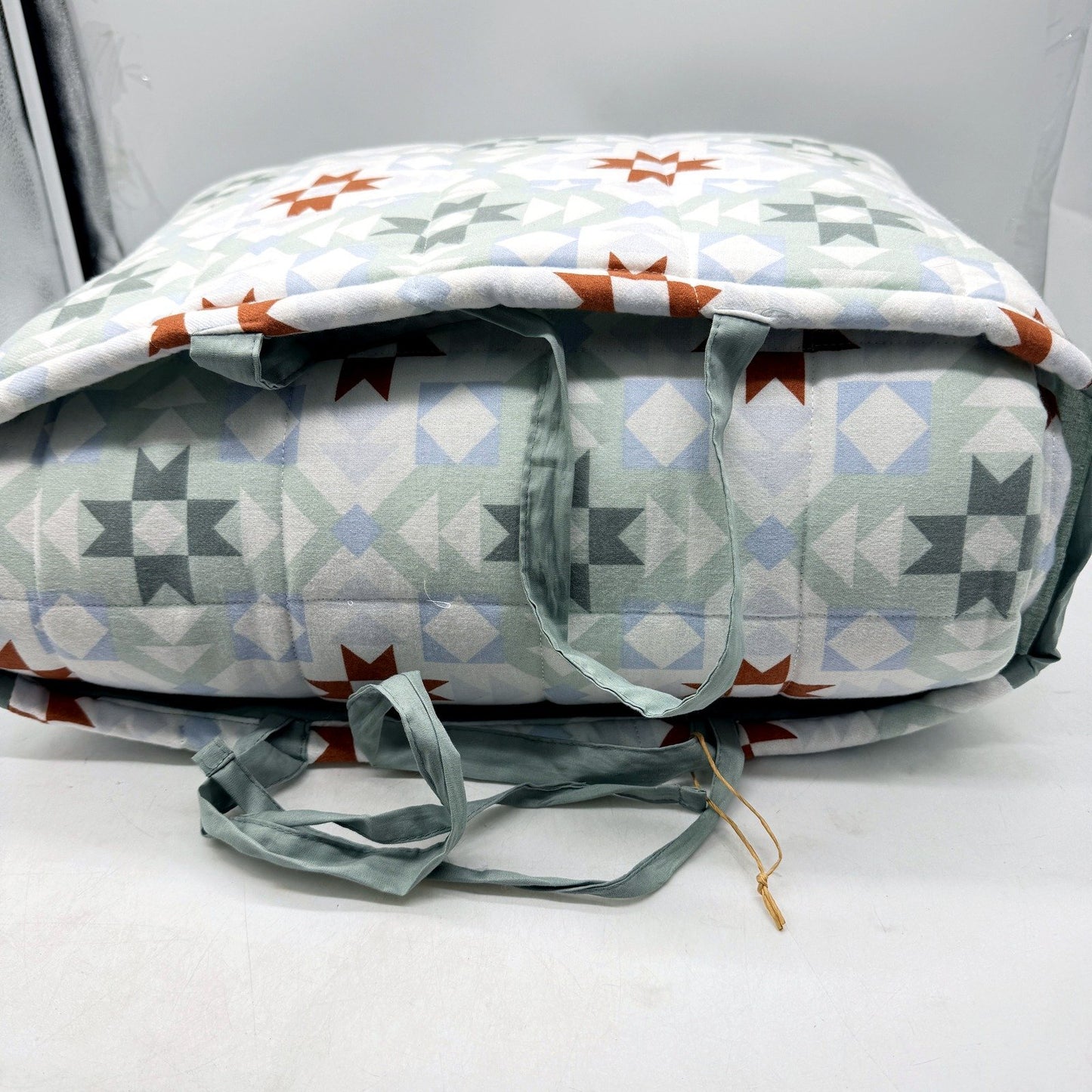 Quilted Coverlet Set Geometric Pattern Multi Color To Fit Queen/King Bed NEW