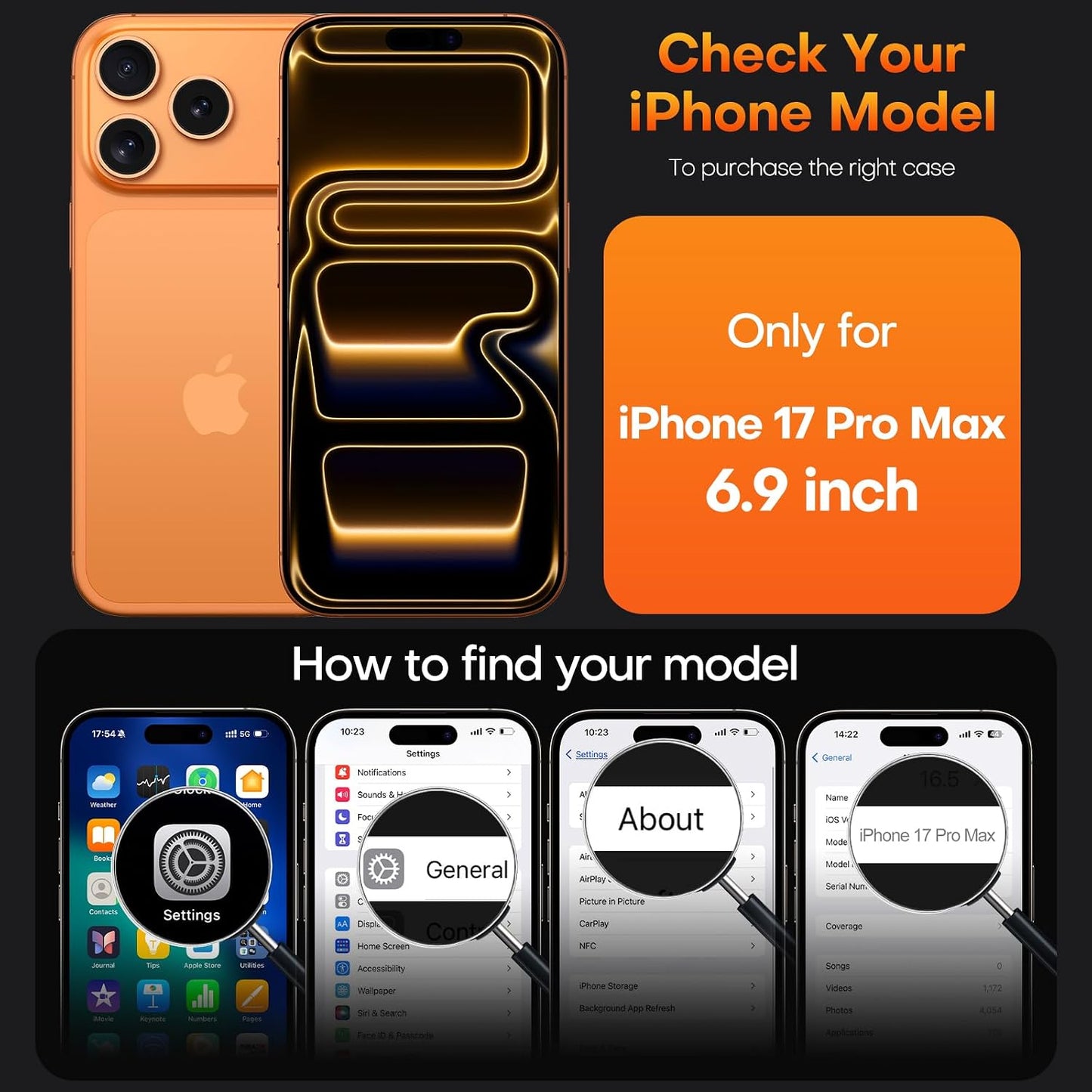 TAURI Clear Basic Cases Magnetic iPhone 17 Pro Max Case with Screen NEW