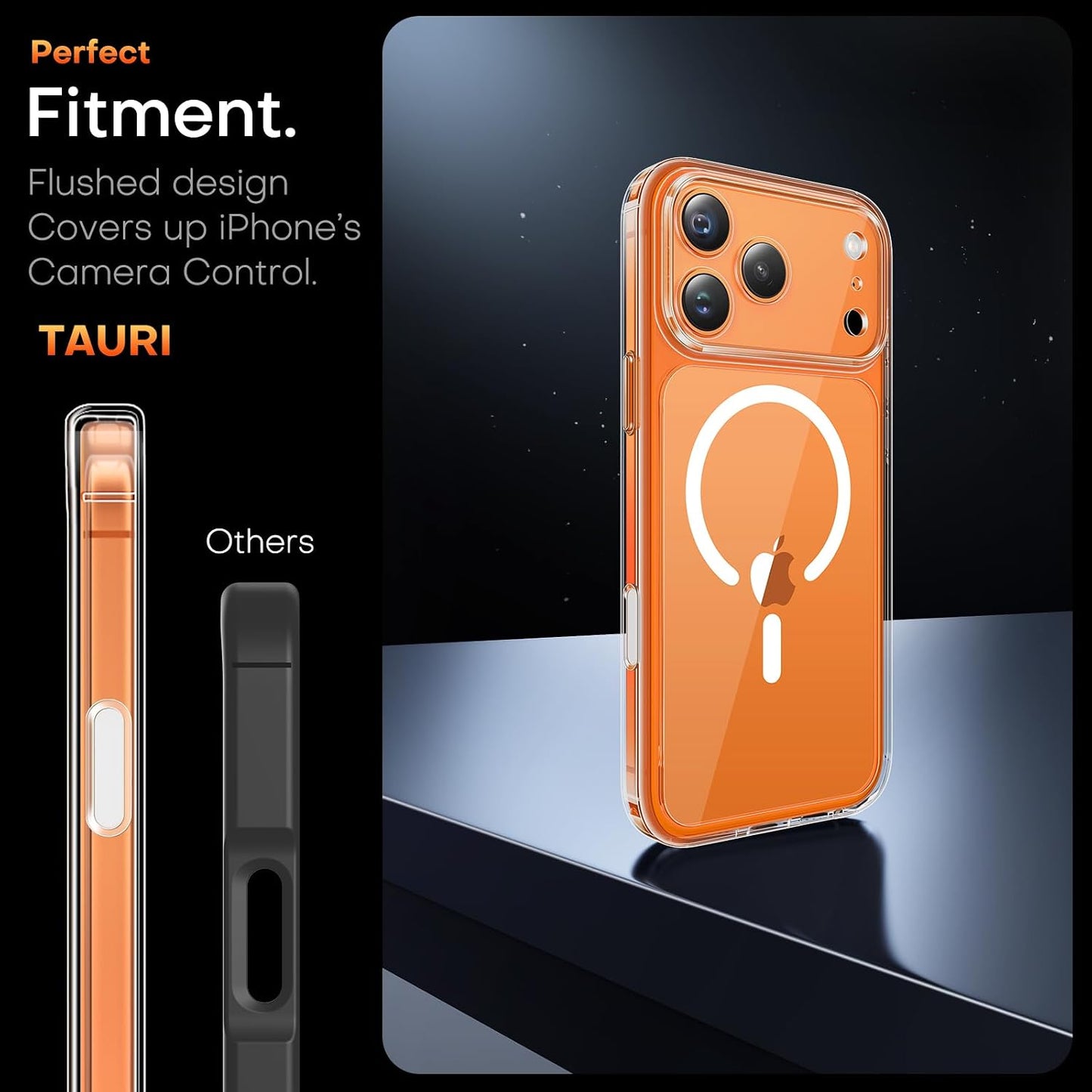 TAURI Clear Basic Cases Magnetic iPhone 17 Pro Max Case with Screen NEW