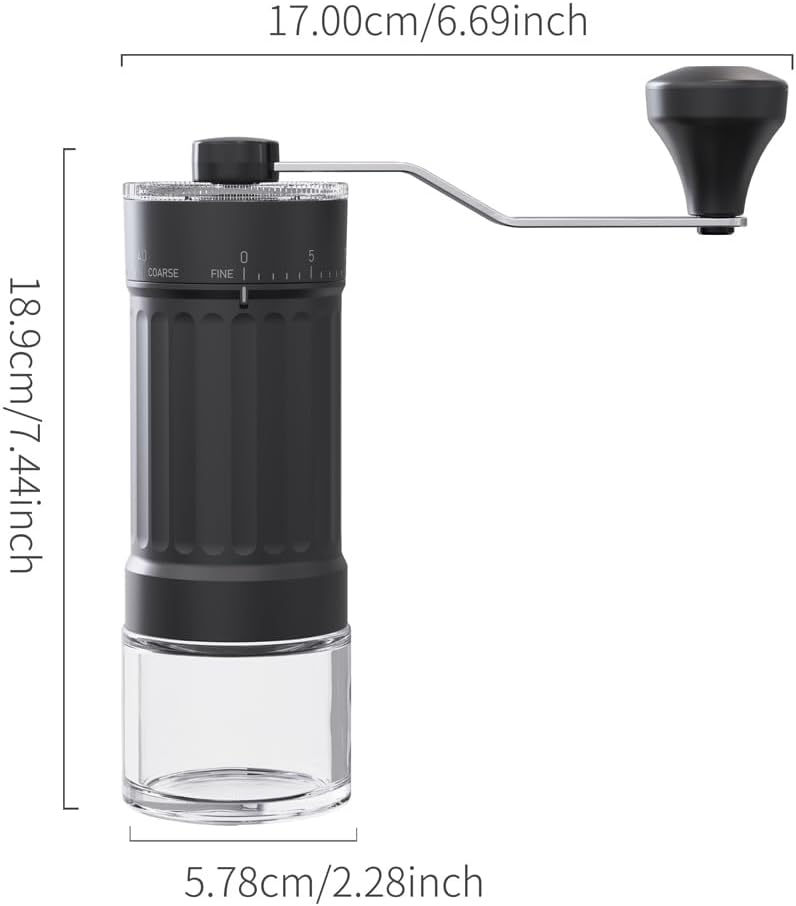 KharWette Portable Coffee Grinder Conical Burr for Espresso French Press NEW