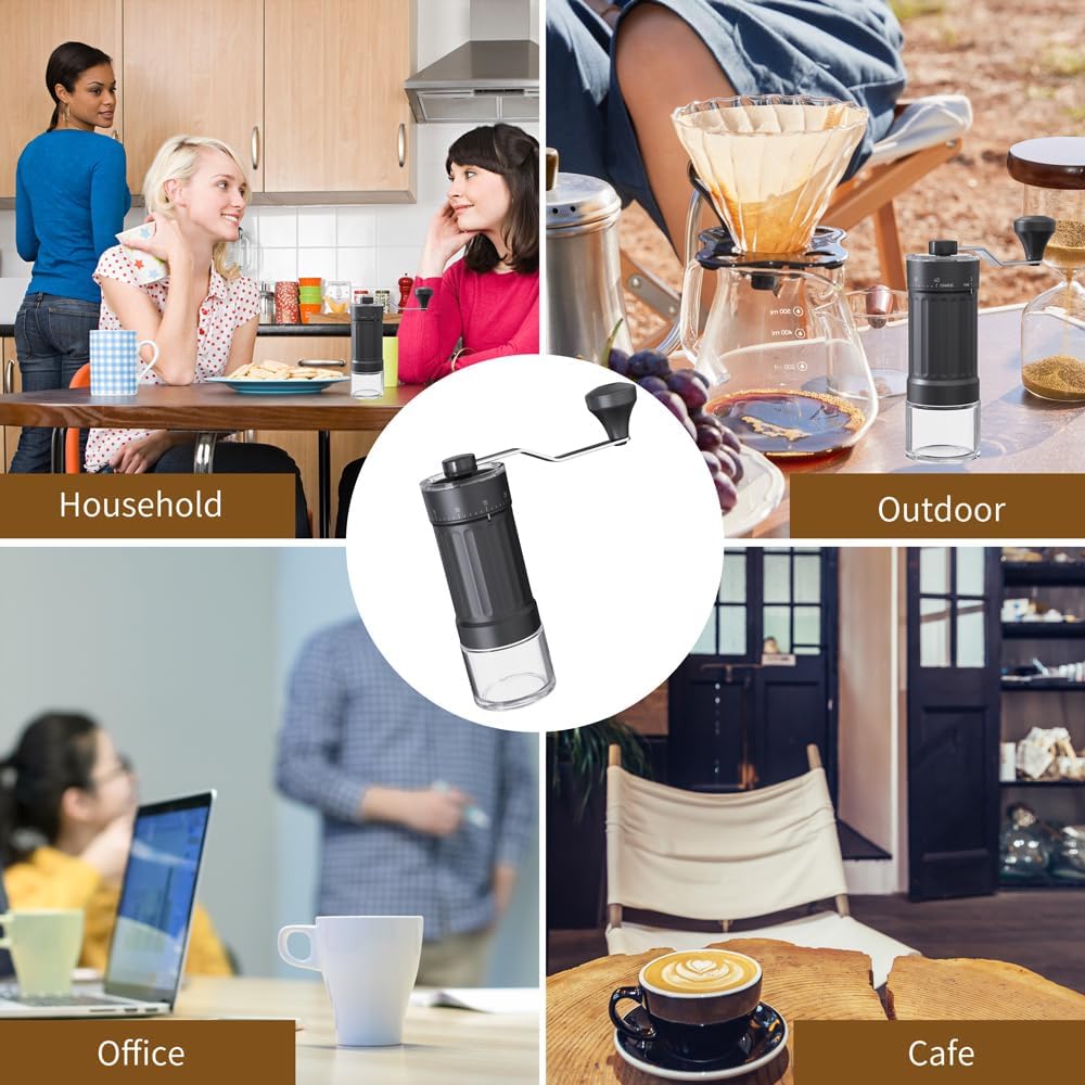 KharWette Portable Coffee Grinder Conical Burr for Espresso French Press NEW
