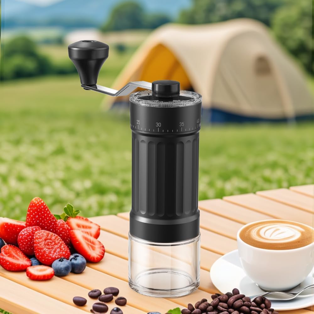 KharWette Portable Coffee Grinder Conical Burr for Espresso French Press NEW