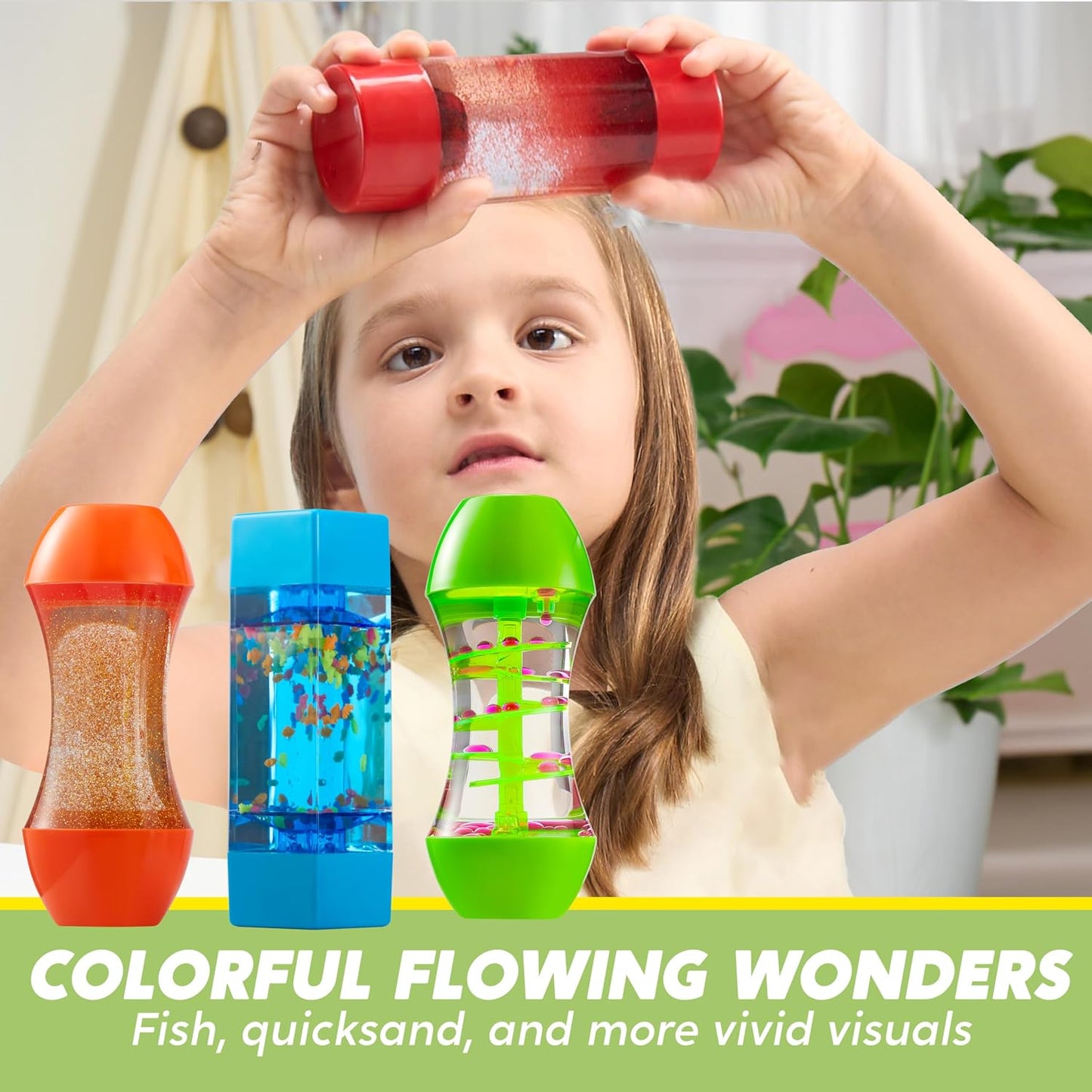 JOYIN Multicolor Sensory Fidget Tubes Stress Relief Toys for Kids & Adults, NEW