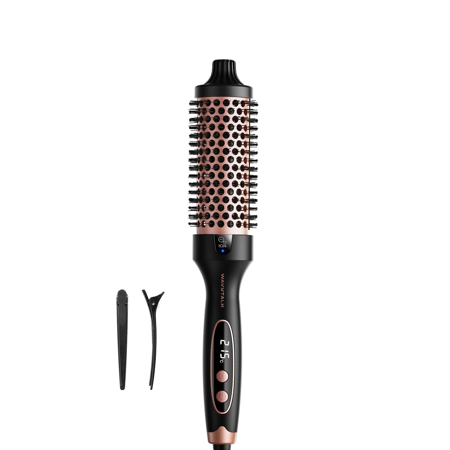 wavytalk Rose Gold Thermal Round Heated Hot Air Styler Brush NEW
