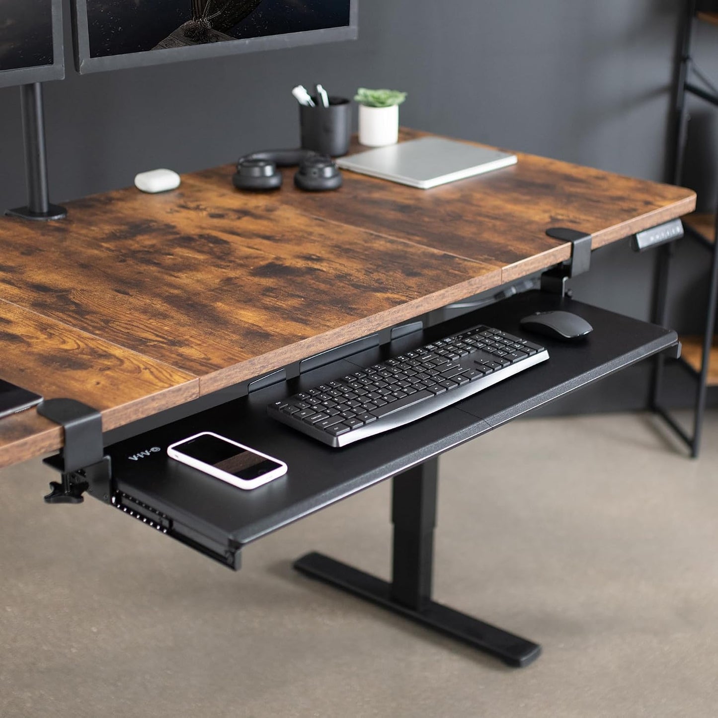 VIVO Extra Long Keyboard Tray Pull Out Sturdy C Clamp Desk Mounting Platform NEW