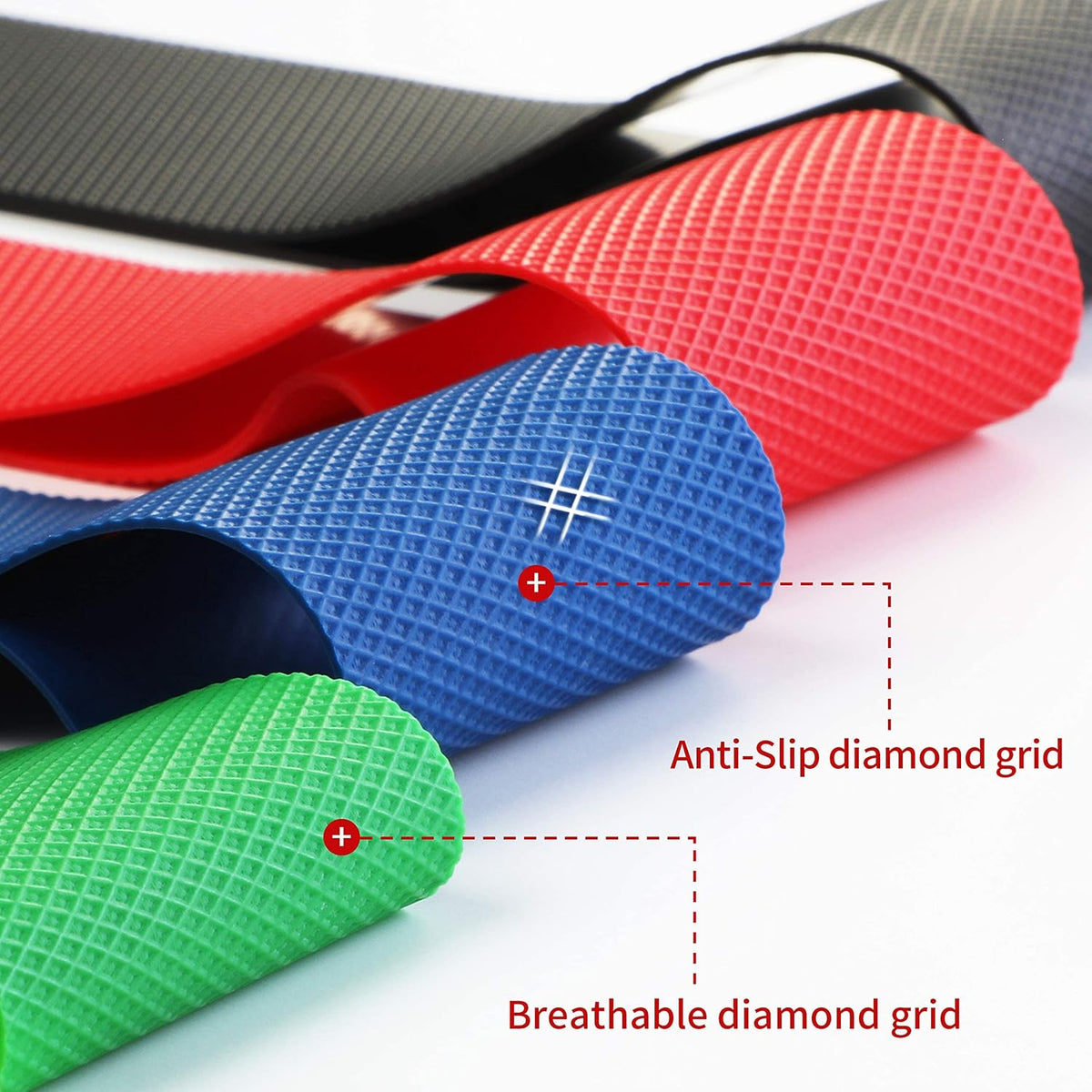 PROIRON Resistance Loop Bands Set of 5 Anti-Slip Rubber Latex Exercise NEW