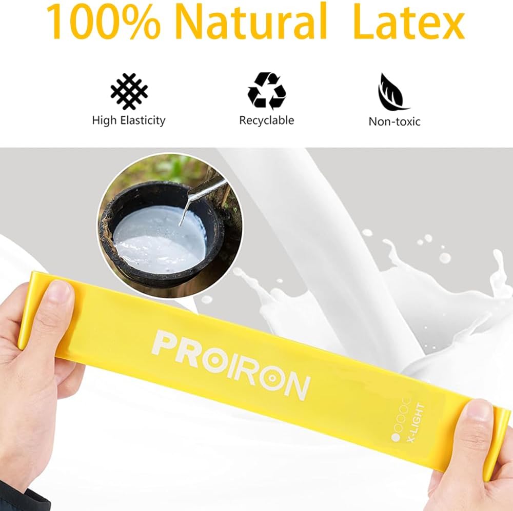 PROIRON Resistance Loop Bands Set of 5 Anti-Slip Rubber Latex Exercise NEW