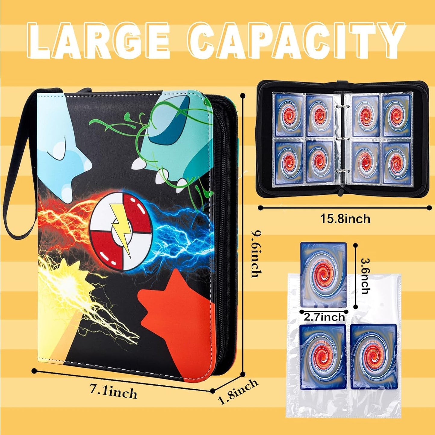 Zharvakko Trading Albums Card Album Binder with 50 Detachable Sleeves NEW