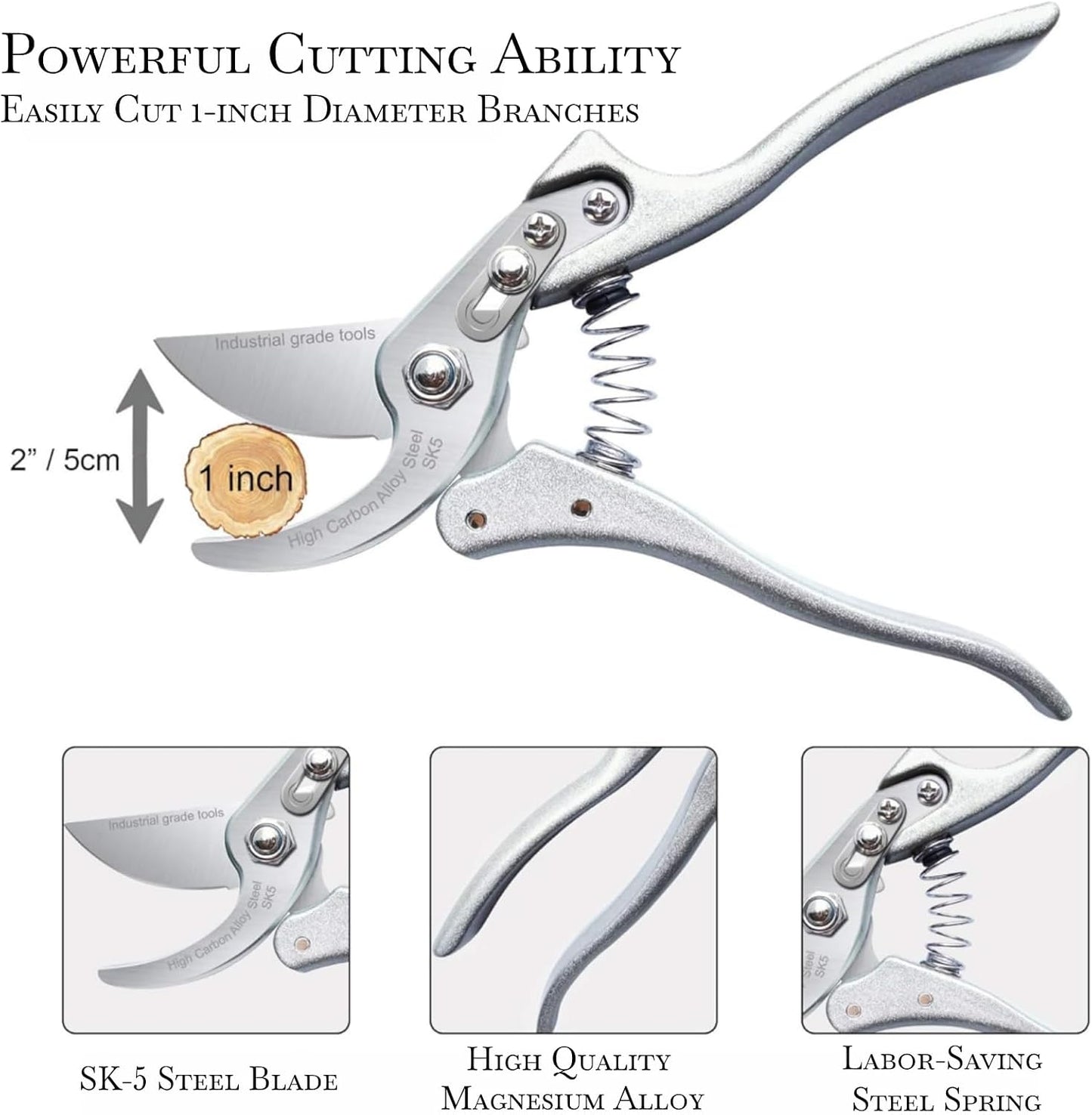 Suytvenxau Premium Carbon Steel Pruning Shears & Scissors for Gardening NEW