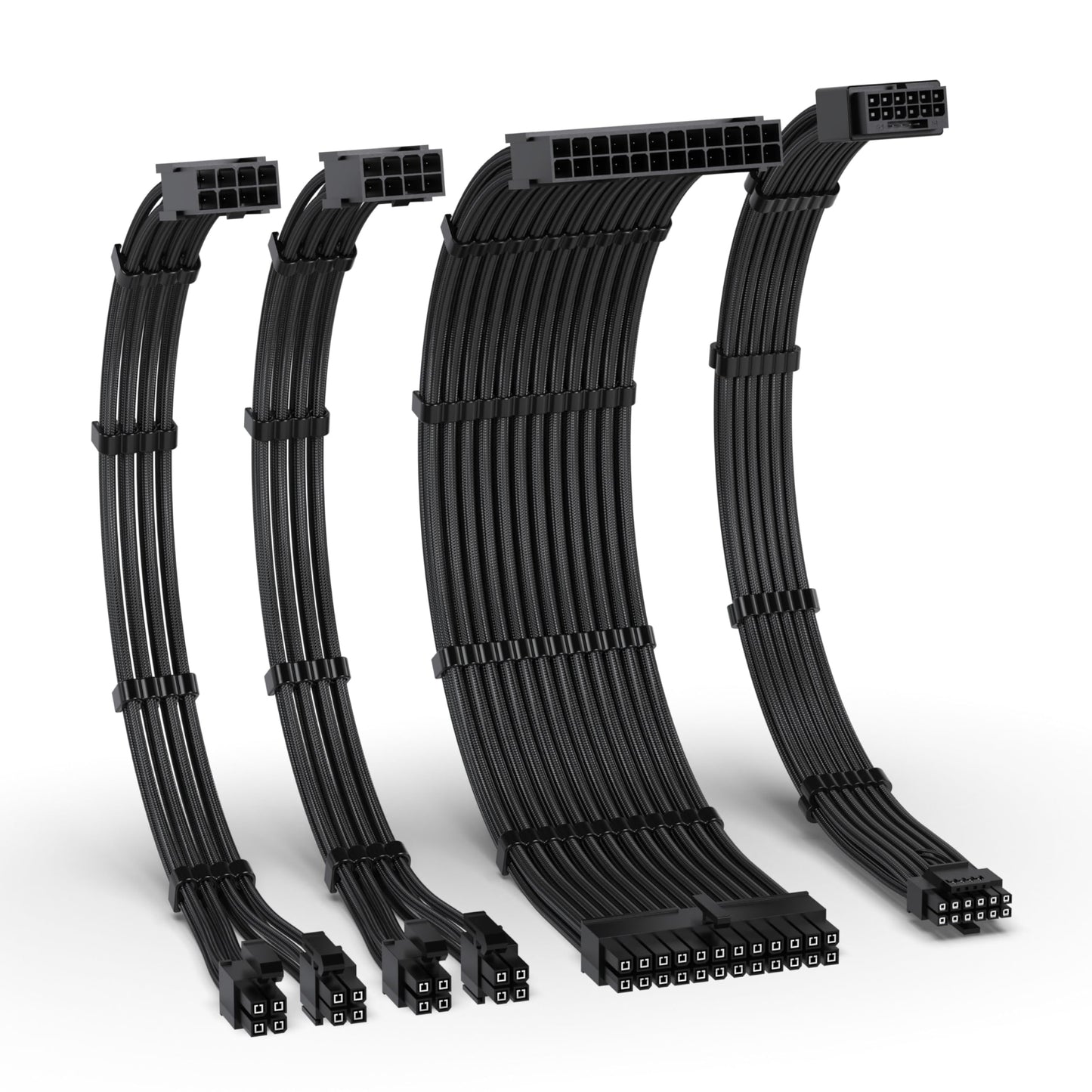 EZDIY-FAB 12VHPWR PCIe 5.0 Power Supply Cable Extension Kit, 16AWG, Black NEW