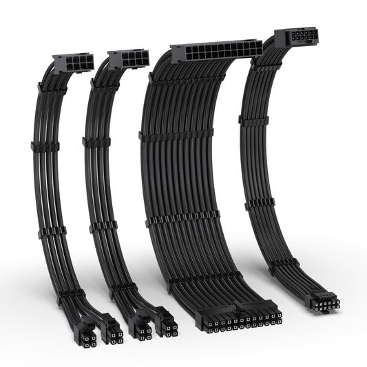 EZDIY-FAB 12VHPWR PCIe 5.0 Power Supply Cable Extension Kit, 16AWG, Black NEW