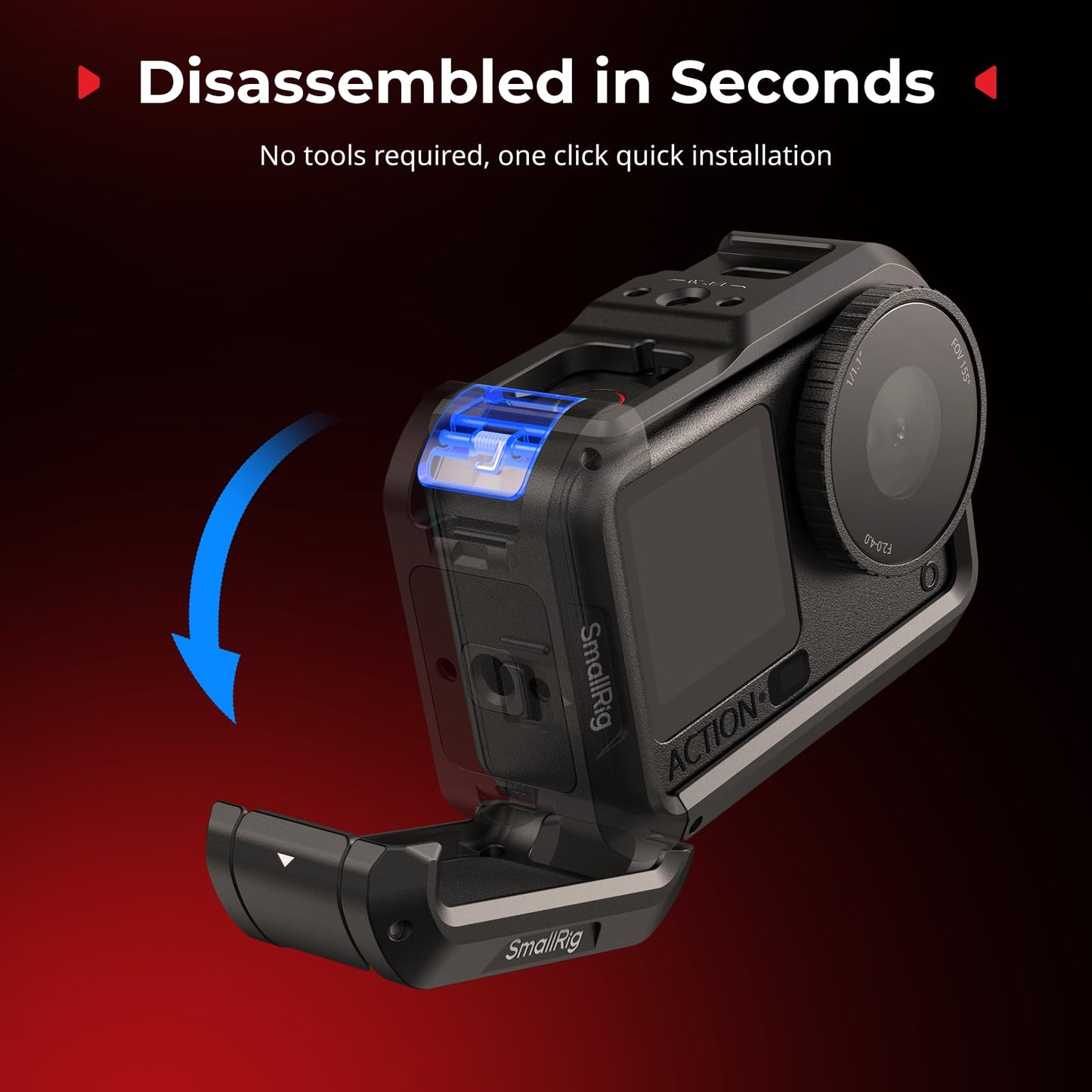 SMALLRIG Aluminum Alloy Camera Cage for DJI Osmo Action 6 Advanced Edition NEW