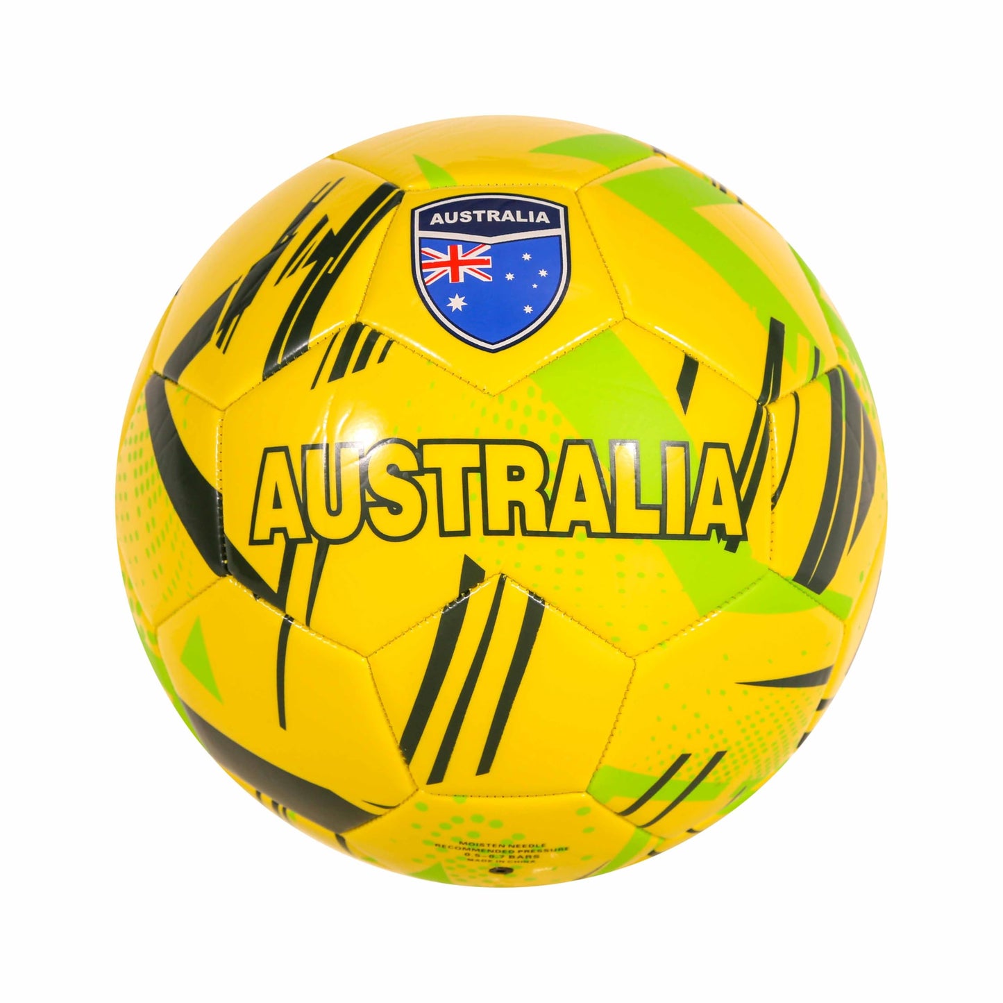 Clasico Size 5 Australia Yellow & Green Soccer Ball for Training & Hand Pump NEW