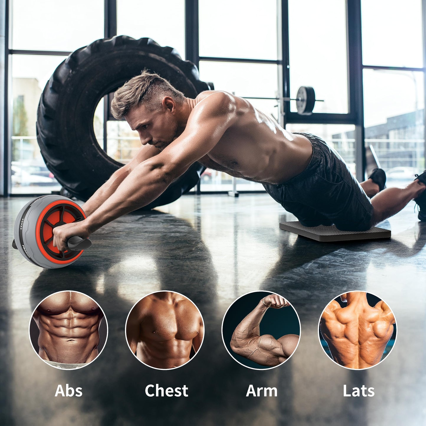 PROIRON Ab Exercise Wheels Roller with Built-In Spring Resistance DEMO
