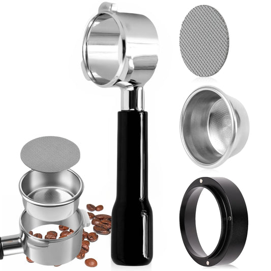 MZDMY Bottomless Tampers Portafilter with 3 Ears for Delonghi Espresso 51mm NEW