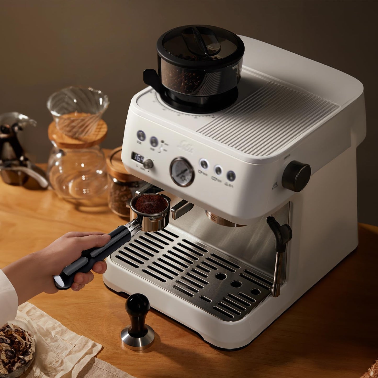 MZDMY Bottomless Tampers Portafilter with 3 Ears for Delonghi Espresso 51mm NEW
