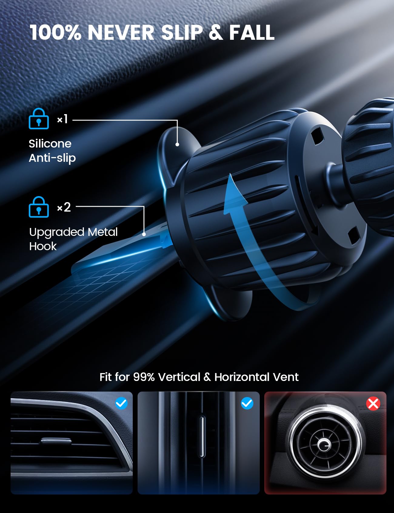 Lamicall 15W Automobile Chargers Wireless Car Charger Mount Magnetic NEW