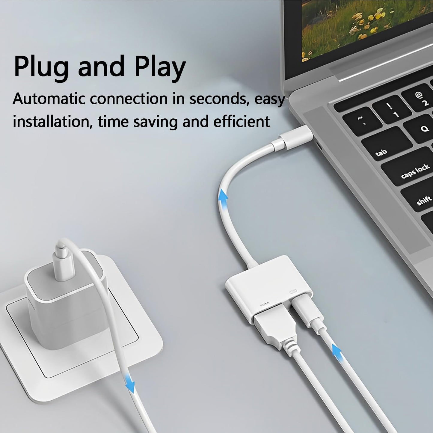 Ruinous White Adapters Lightning to HDMI Adapter Cable for Apple TV 4K, DEMO