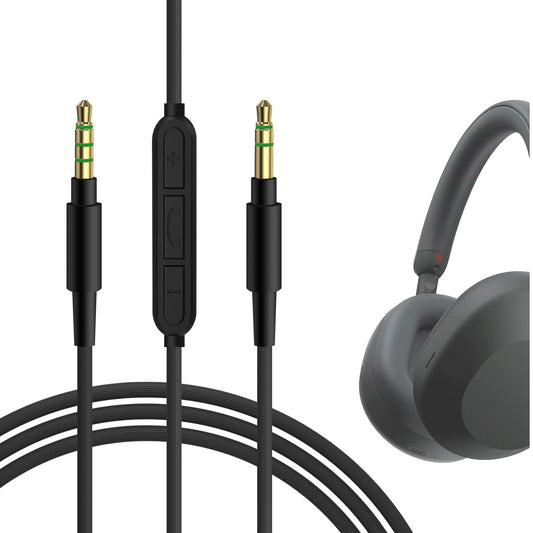 Geekria Audio Cable with Mic for Sony WH-1000XM6/XM5 Headphones, Black DEMO