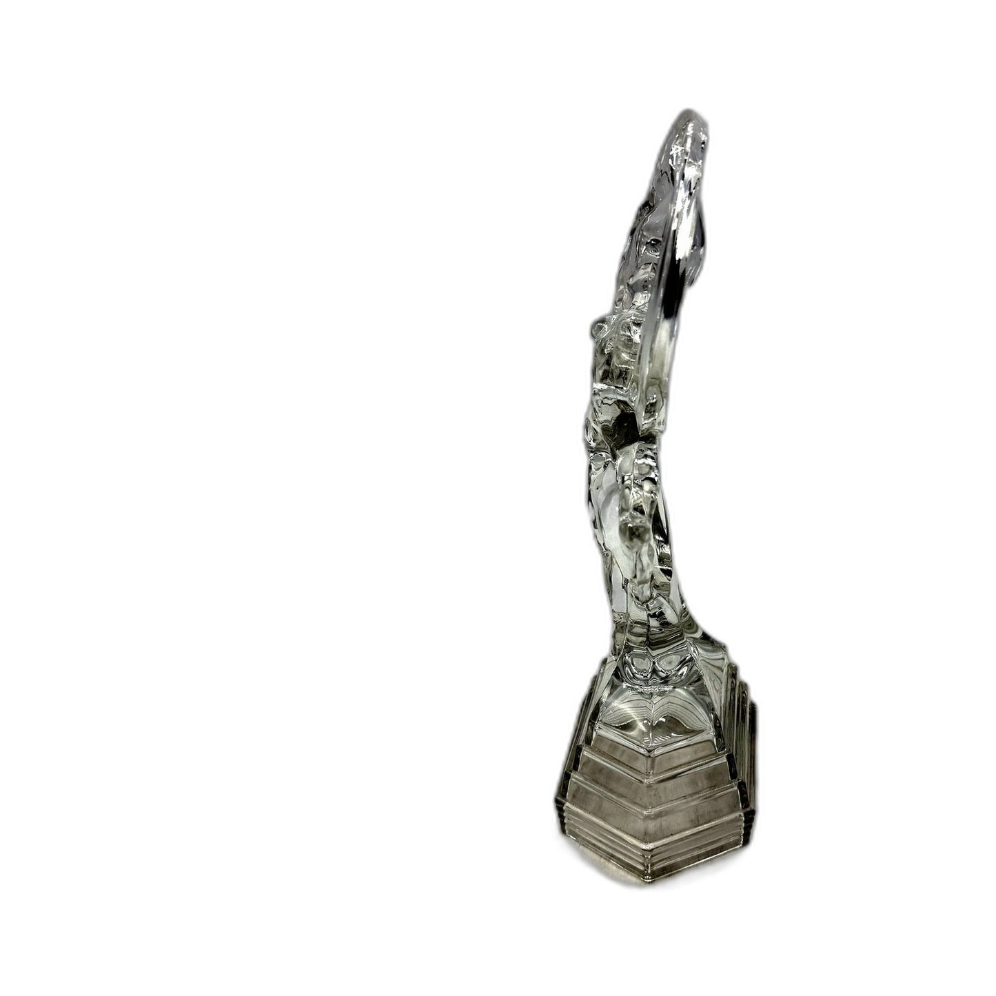 ART DECO STYLE Elegant Crystal Lady Glass Figurine Sculpture 28cm