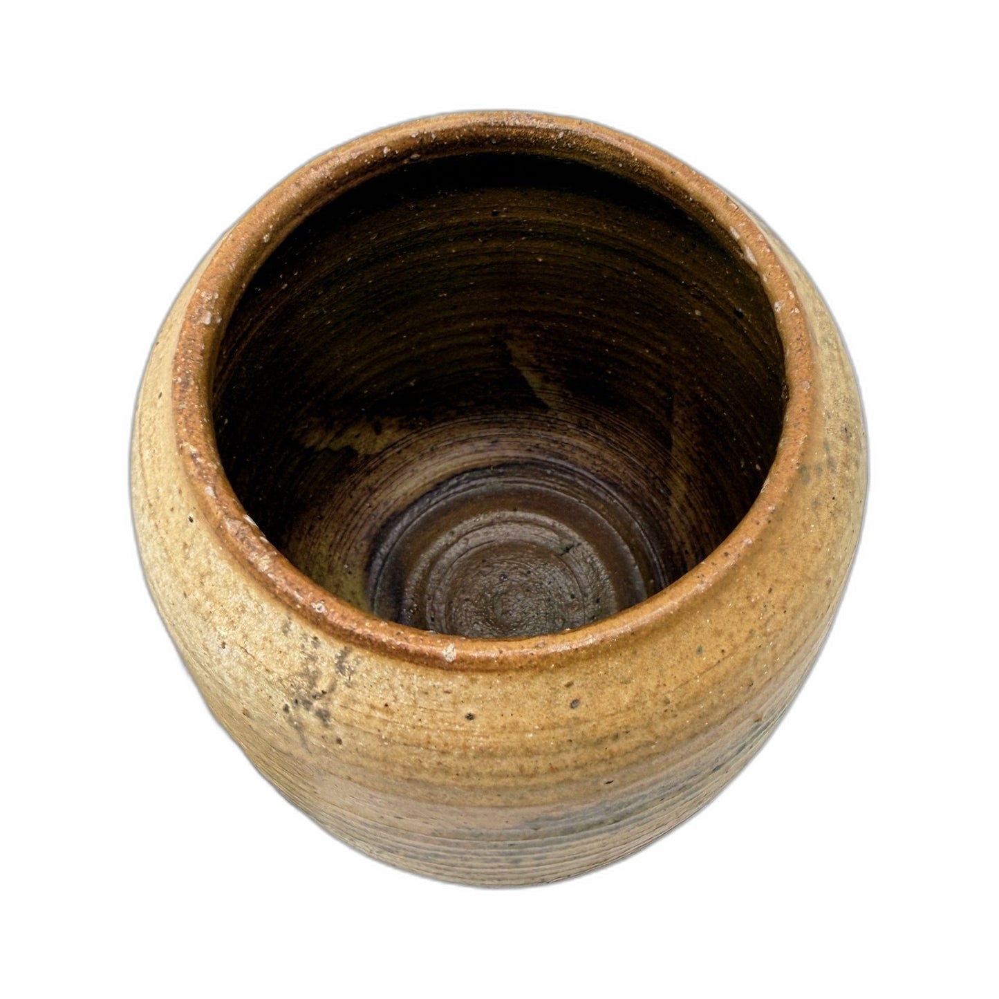 VINTAGE Hand Crafted '68 Artisan Signed Clay Pottery Jar Storage Container