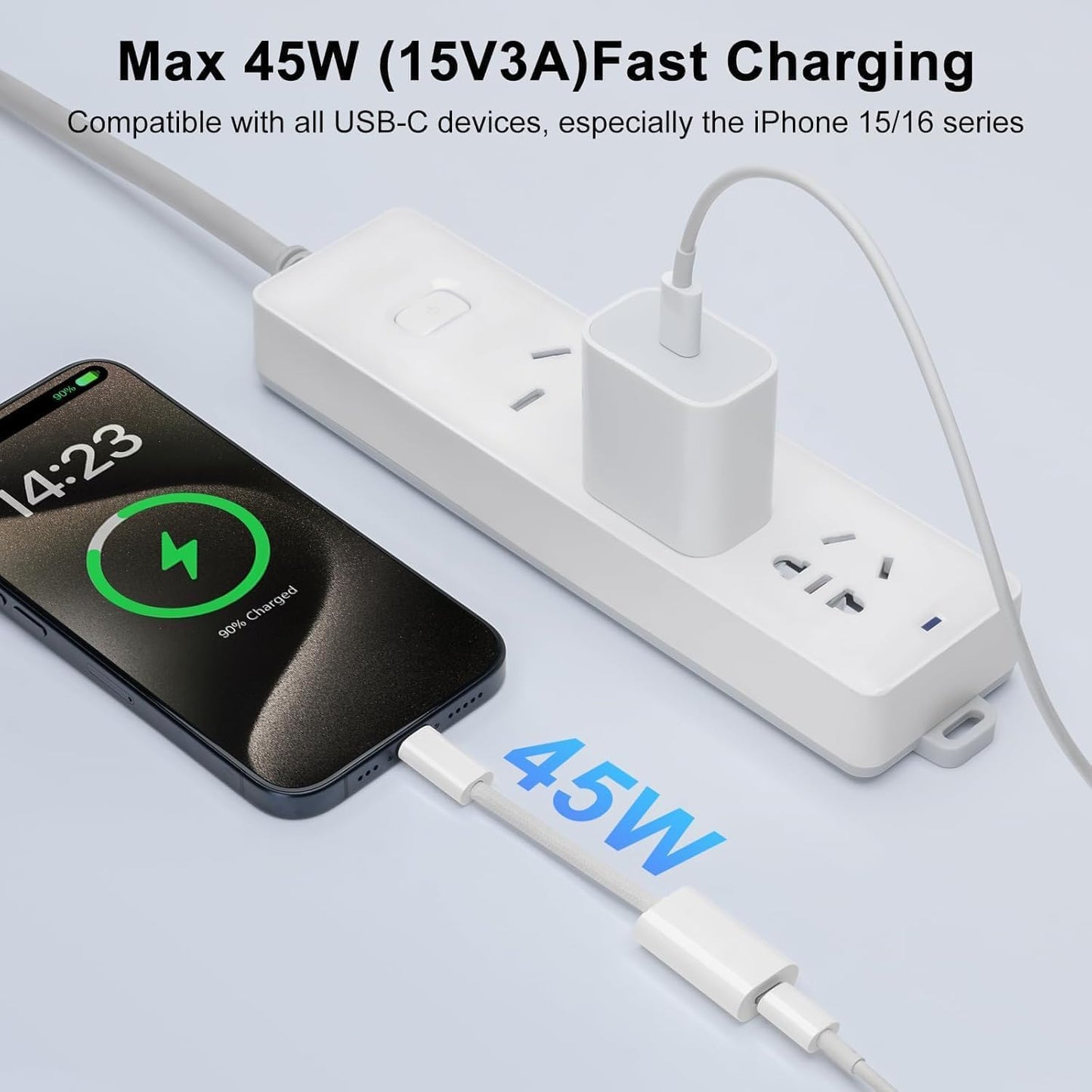 FARLINK 5-in-1 Adapters USB-C to Lightning Adapter Charging Data Transfer NEW