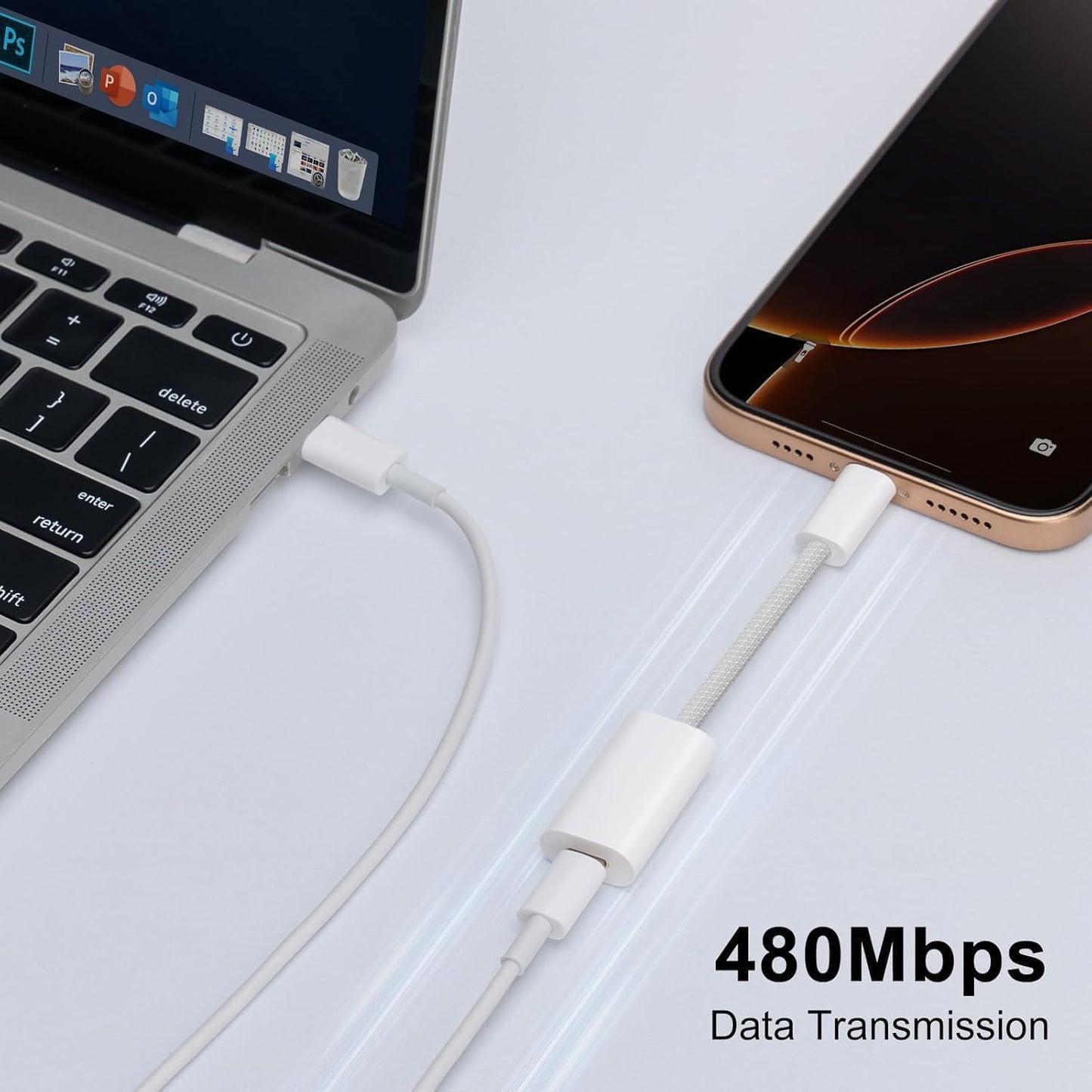 FARLINK 5-in-1 Adapters USB-C to Lightning Adapter Charging Data Transfer NEW