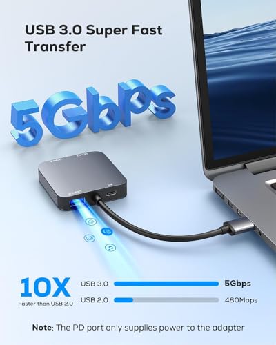 ABLEWE USB Adapters 3.0 to Dual HDMI Adapter with Port - Convert Single DEMO