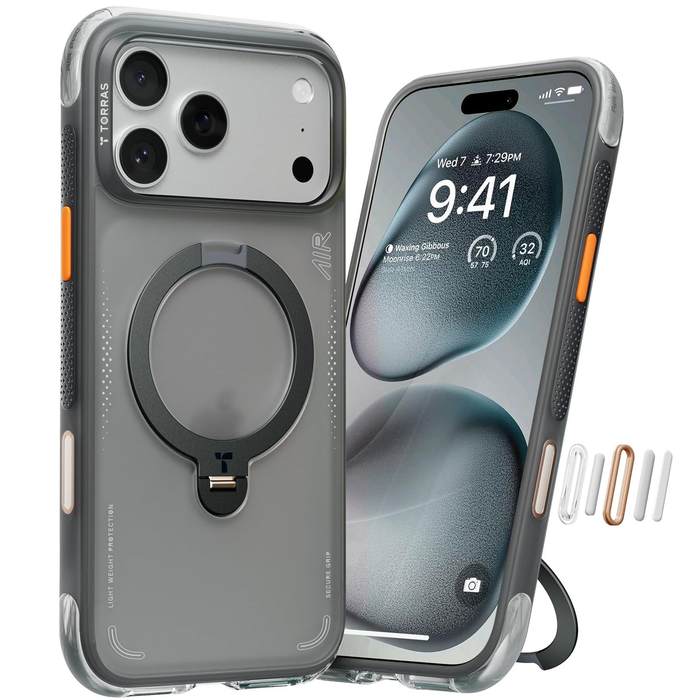 TORRAS Magnetic Basic Cases Shadow Black iPhone 17 Pro Max Protective Case NEW