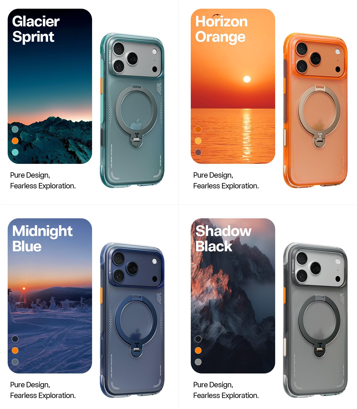 TORRAS Magnetic Basic Cases Shadow Black iPhone 17 Pro Max Protective Case NEW
