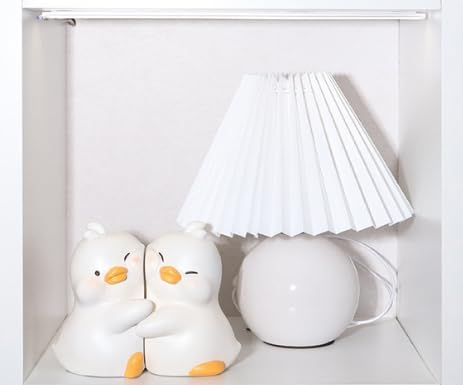 SKTMH Decorative Bookends Cream Unique Hugging Ducks NEW