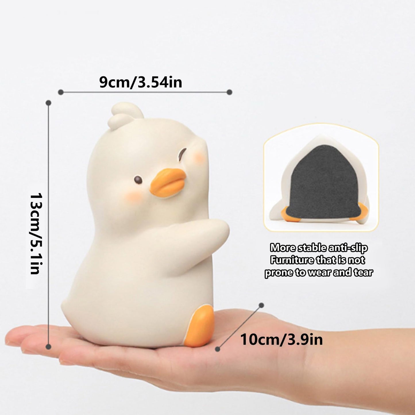 SKTMH Decorative Bookends Cream Unique Hugging Ducks NEW