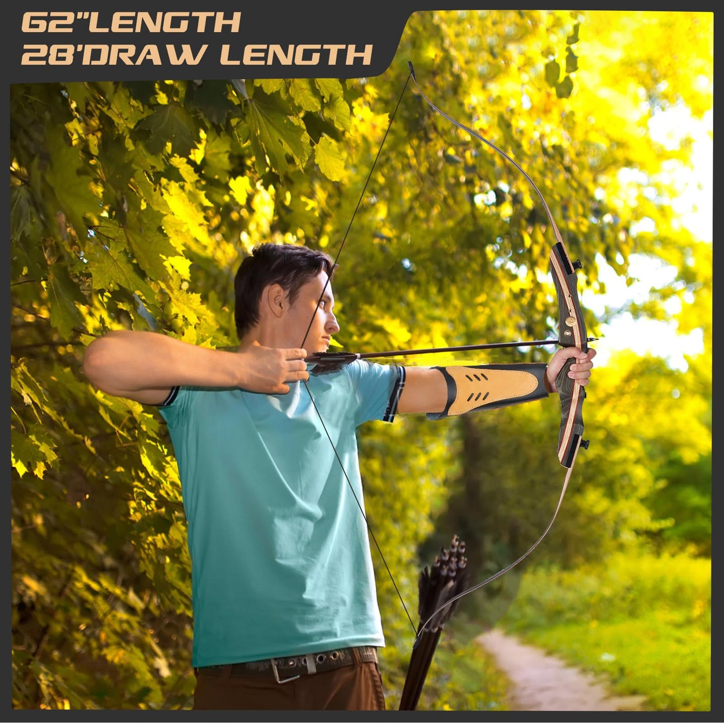 TOPARCHERY 62" Takedown Recurve Bow Set for Beginner Archery Enthusiasts DEMO