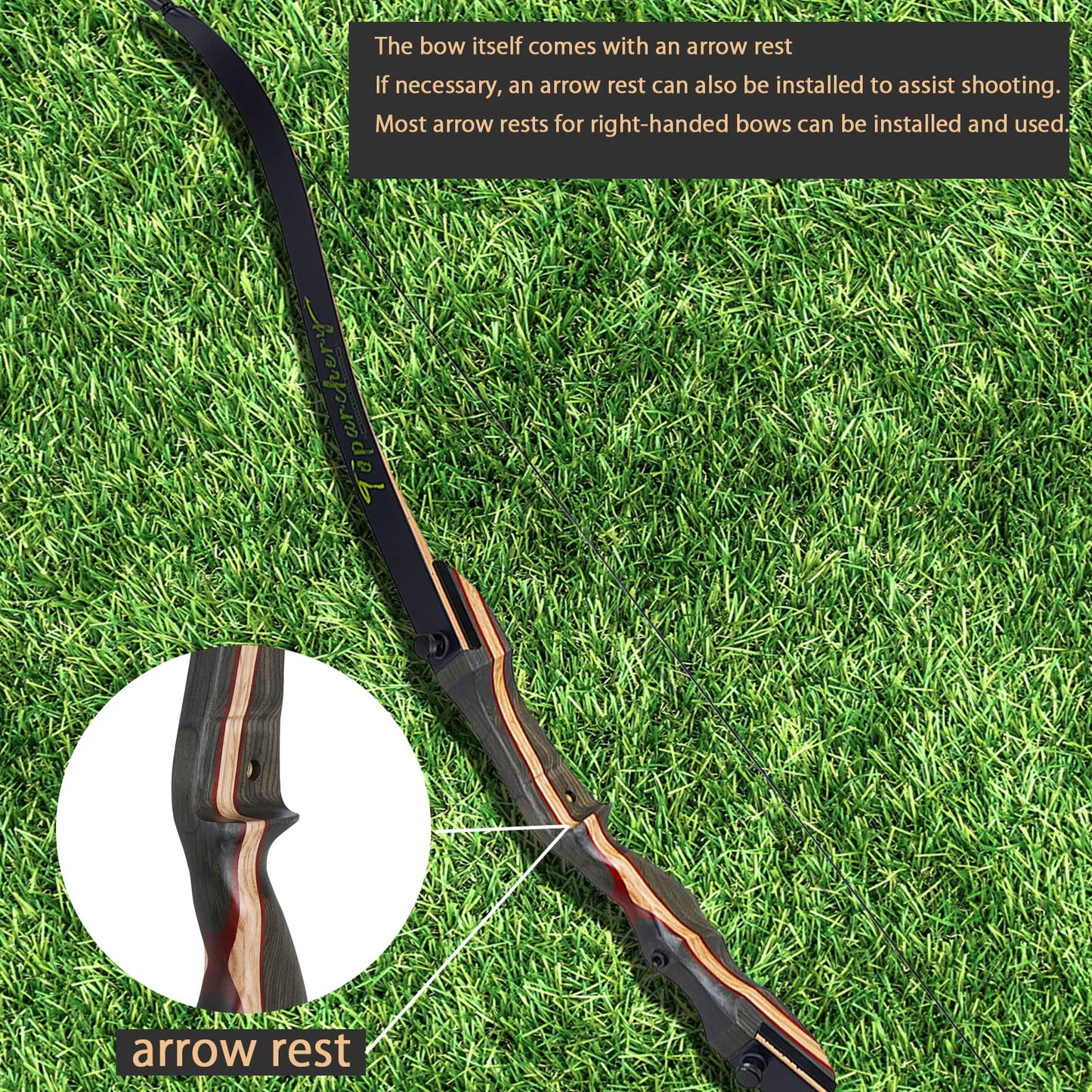 TOPARCHERY 62" Takedown Recurve Bow Set for Beginner Archery Enthusiasts DEMO