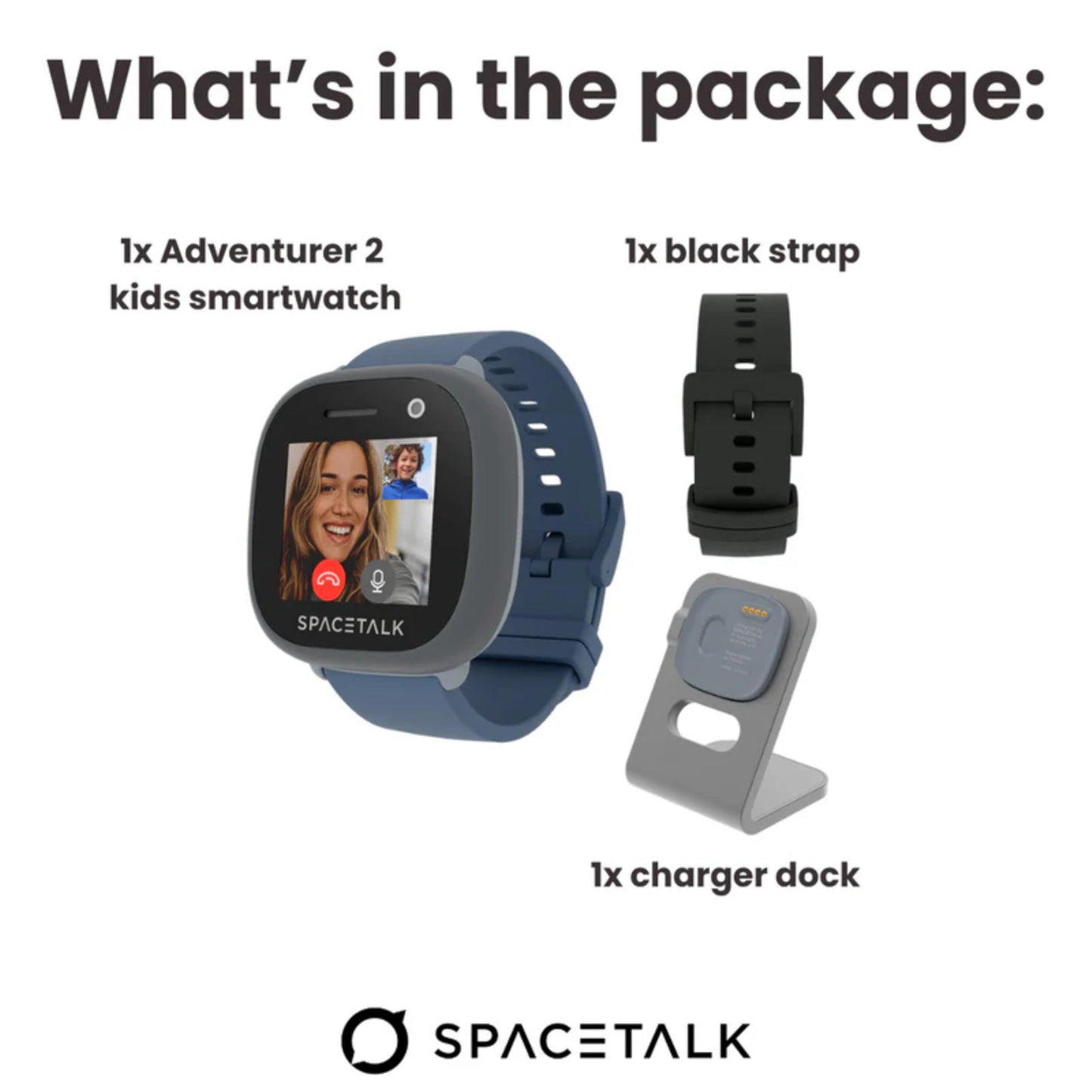 Spacetalk Adventurer 2 Kids Smartwatch Dusk 4G GPS Watch & Charging Bundle NEW