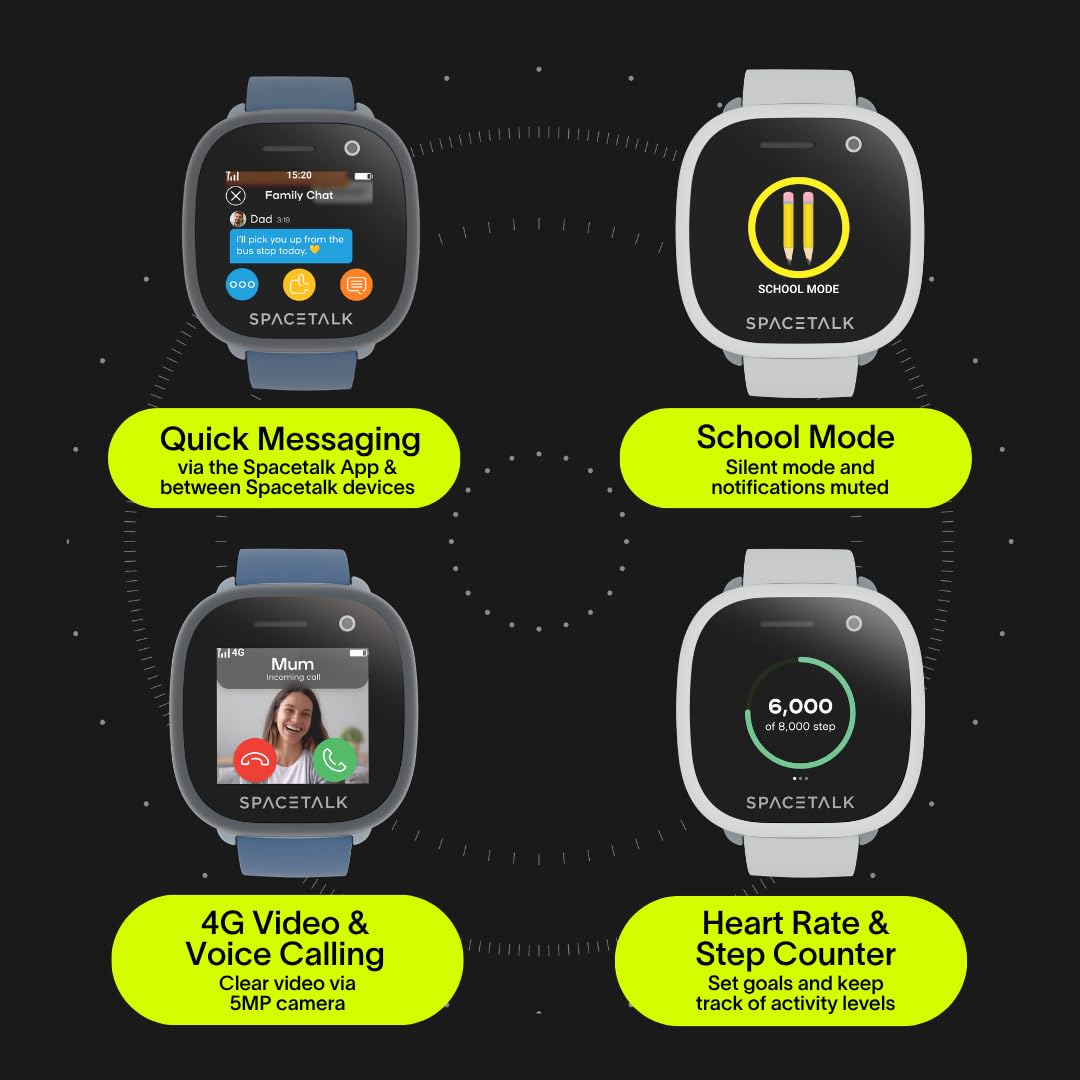 Spacetalk Adventurer 2 Kids Smartwatch Dusk 4G GPS Watch & Charging Bundle NEW
