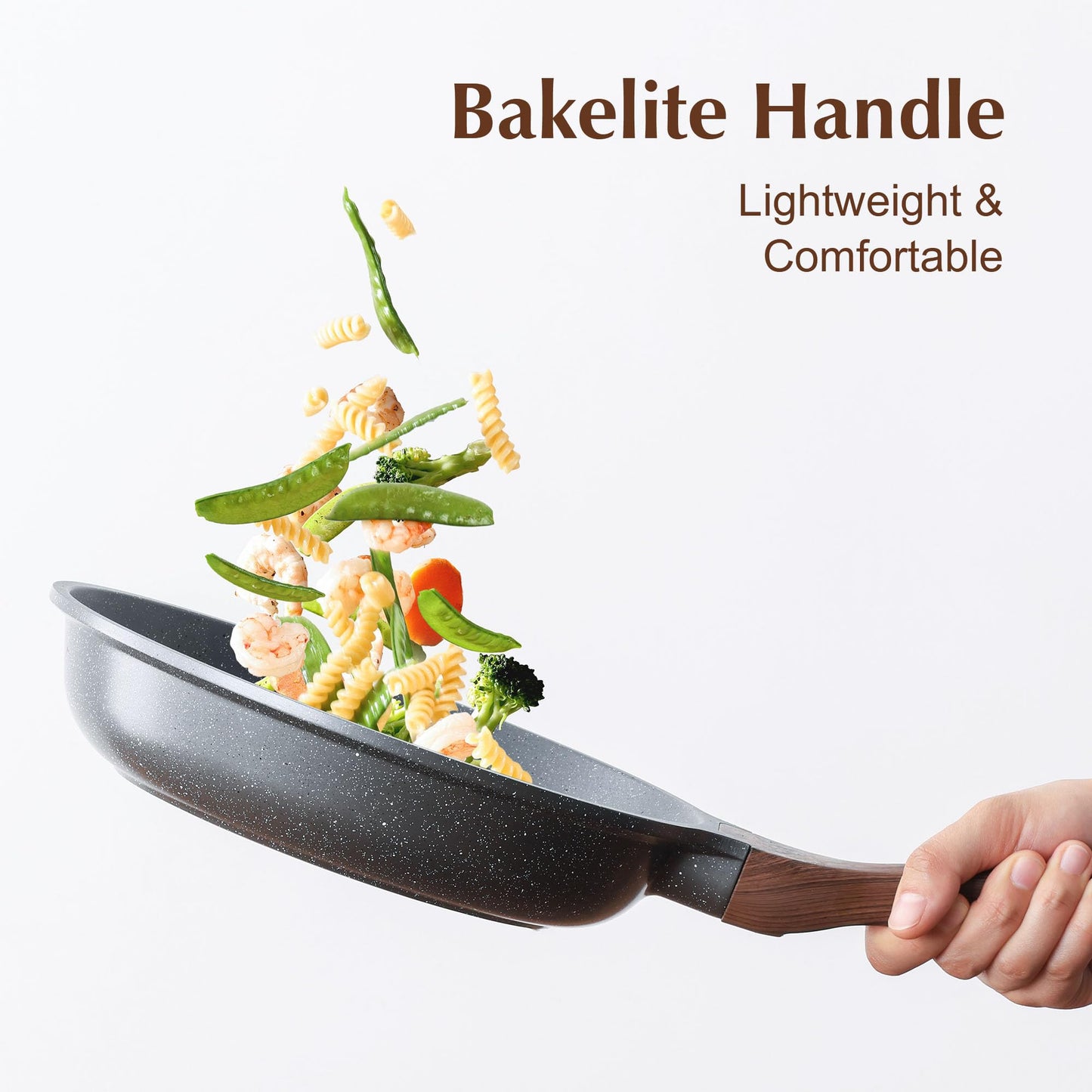 SENSARTE 32cm Nonstick Frying Pan Skillet Swiss Granite Coating Omelette DEMO