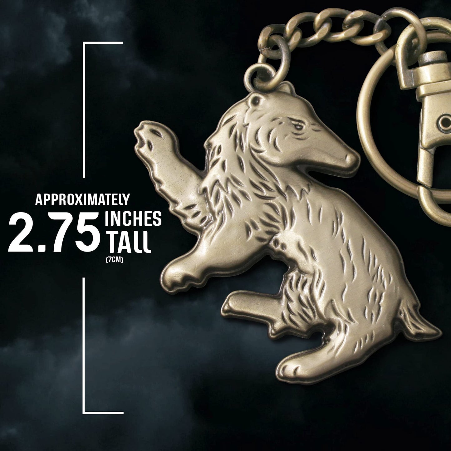The Noble Collection Harry Potter Hufflepuff Keychain Metal Keyring Ages 11+ NEW