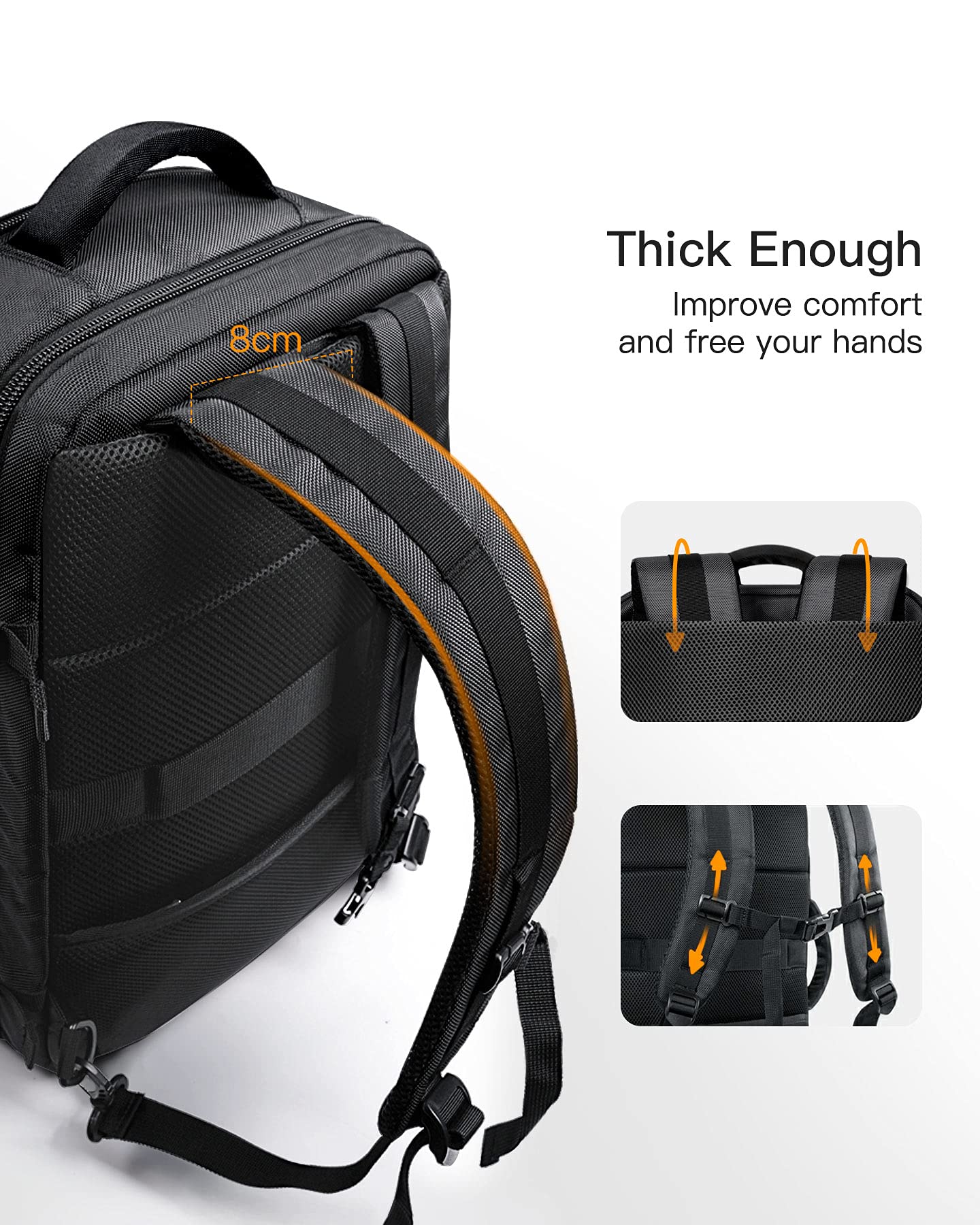 Inateck 35L Backpacks Super Large Black Backpack for 15.6-17 Inch Laptops DEMO