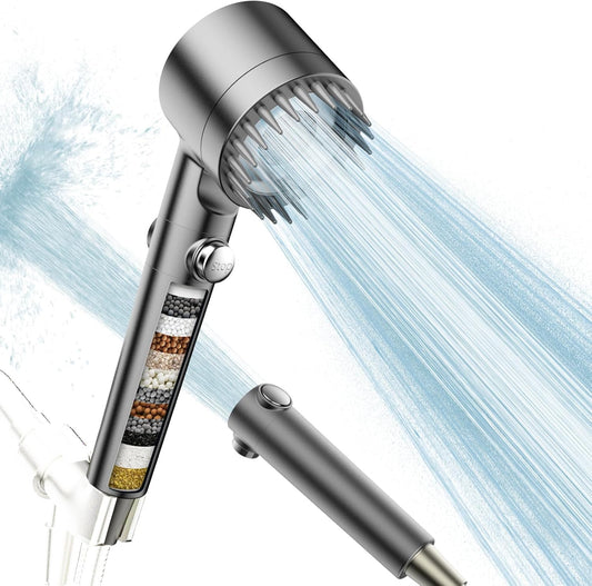 YFUN Shower Head with Scalp Massager Shampoo Brush for Hair & Skin Care DEMO