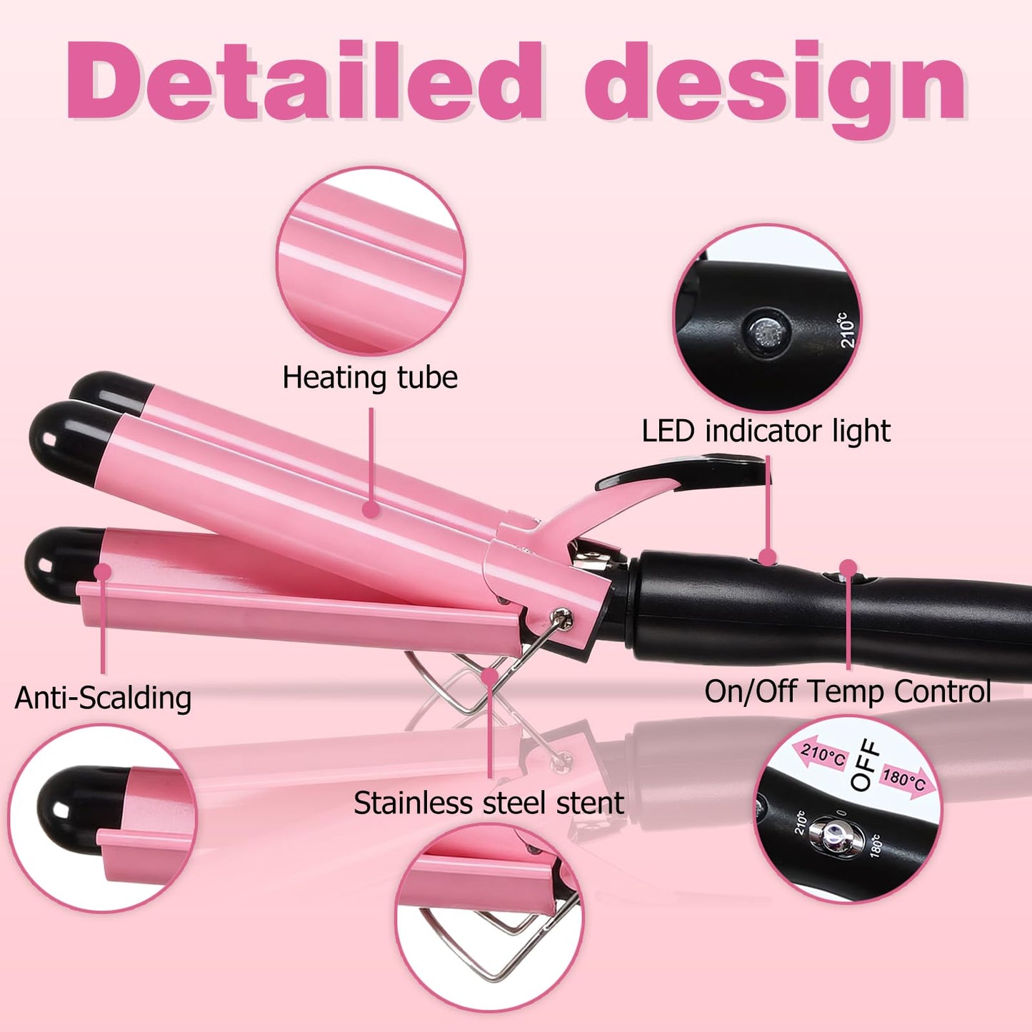 Vibraroo 32mm Ceramic Curling Tongs Heat Protection Women's Beach Waves NEW