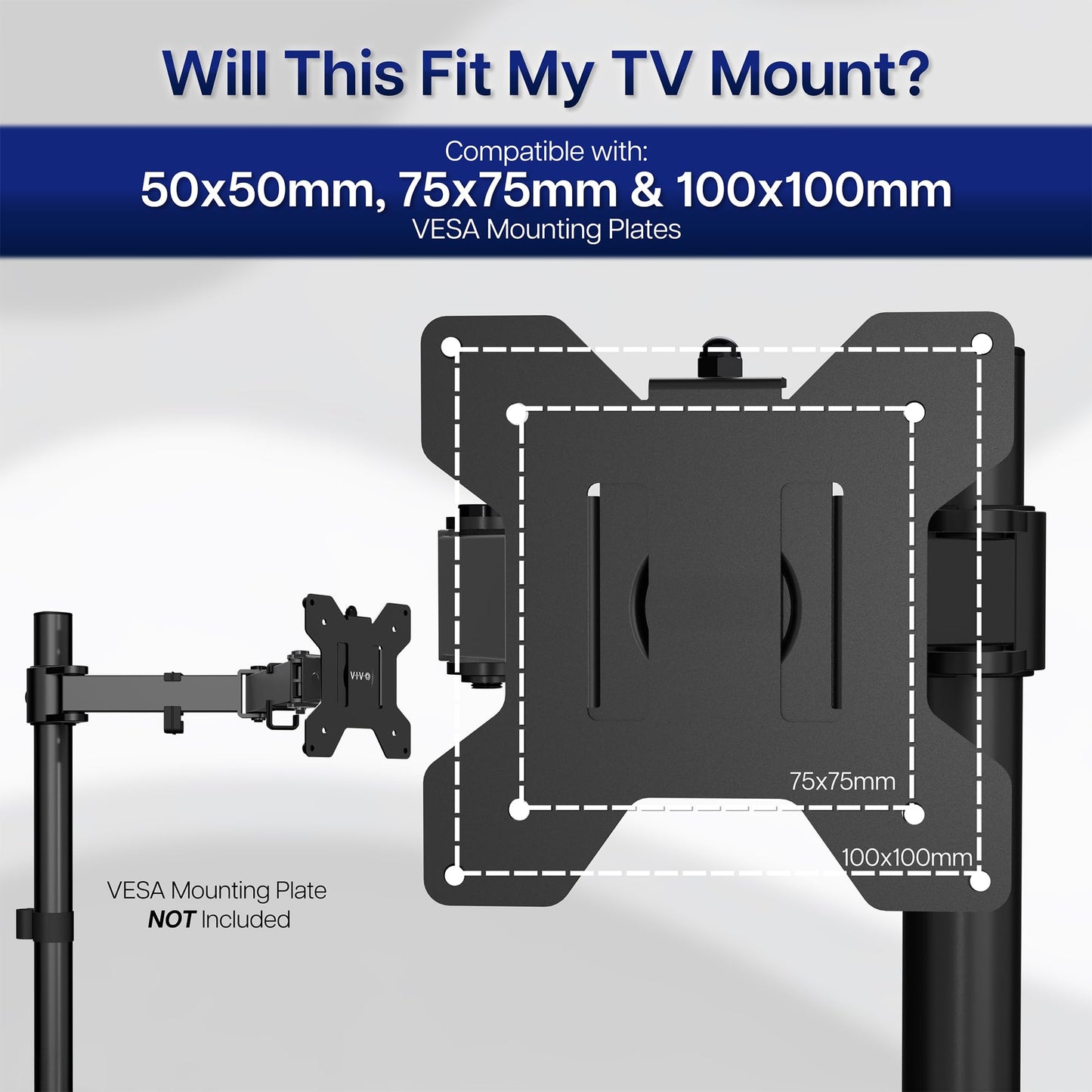 VIVO Steel VESA TV and Monitor Mount Adapter Plate Bracket for 23-42 Inch NEW