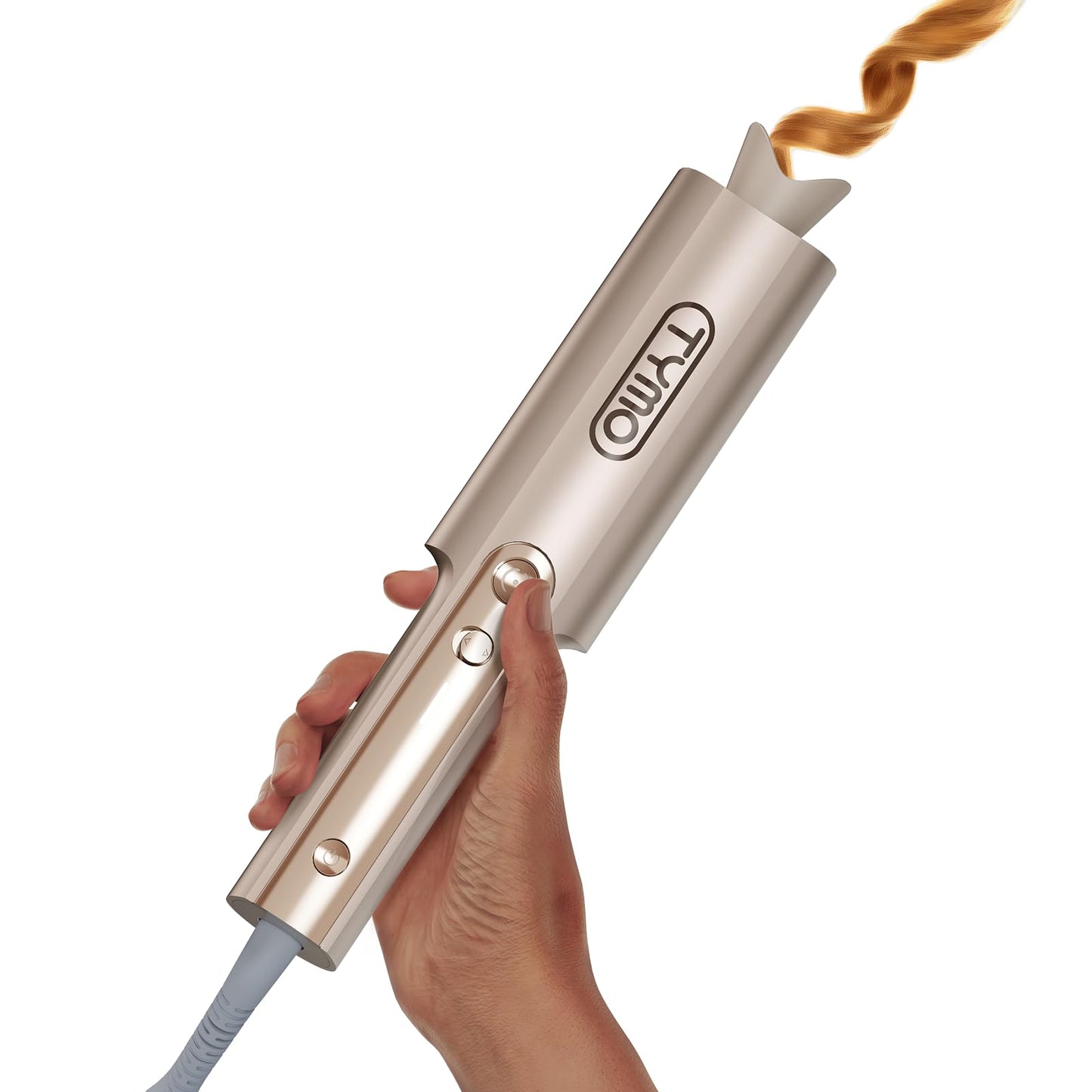TYMO Curlpro Plus 25mm Automatic Rotating Curling Tong Hair Curler Gold DEMO